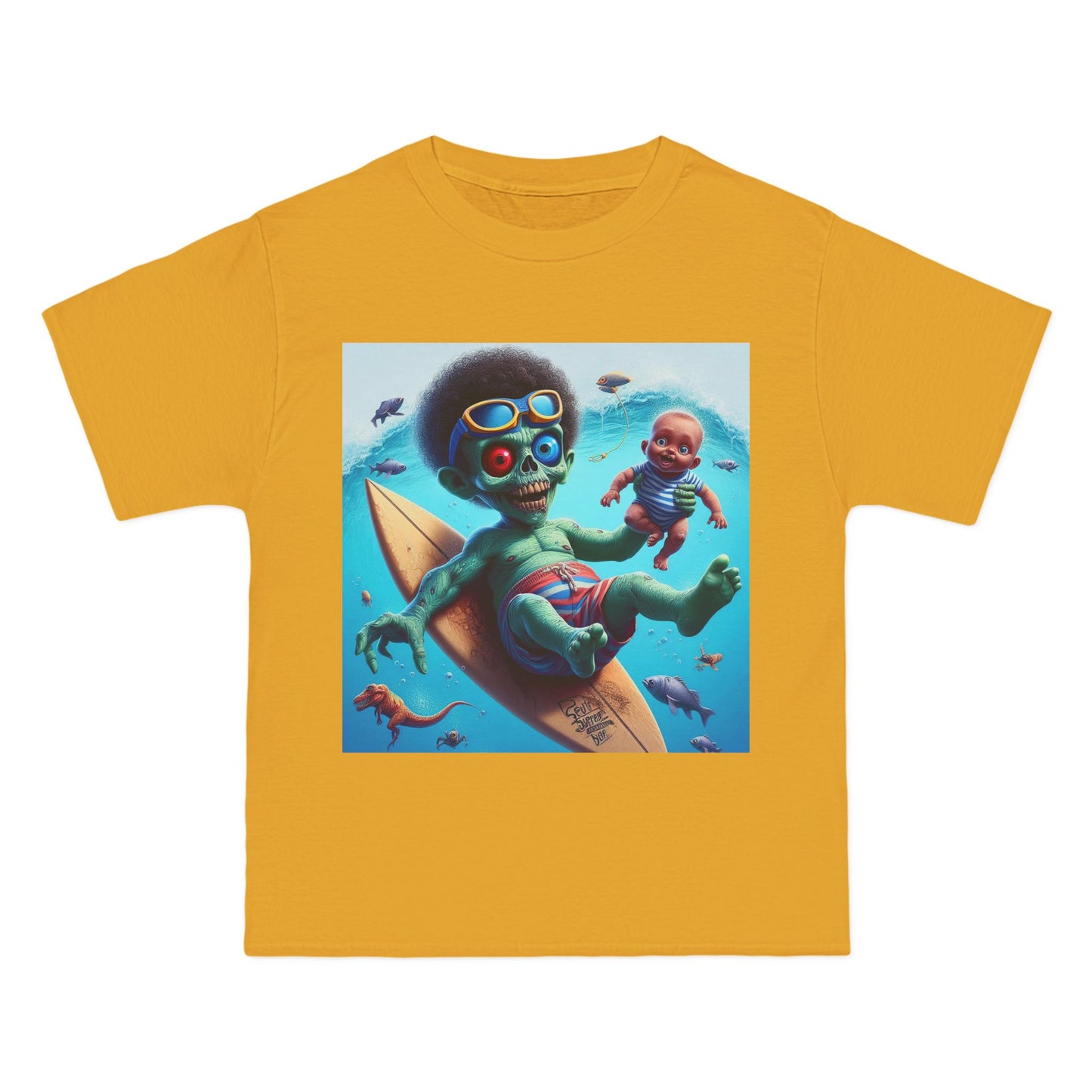 Zombie Surfer Baby T-Shirt — Cute Creepy Surfing Infant Design