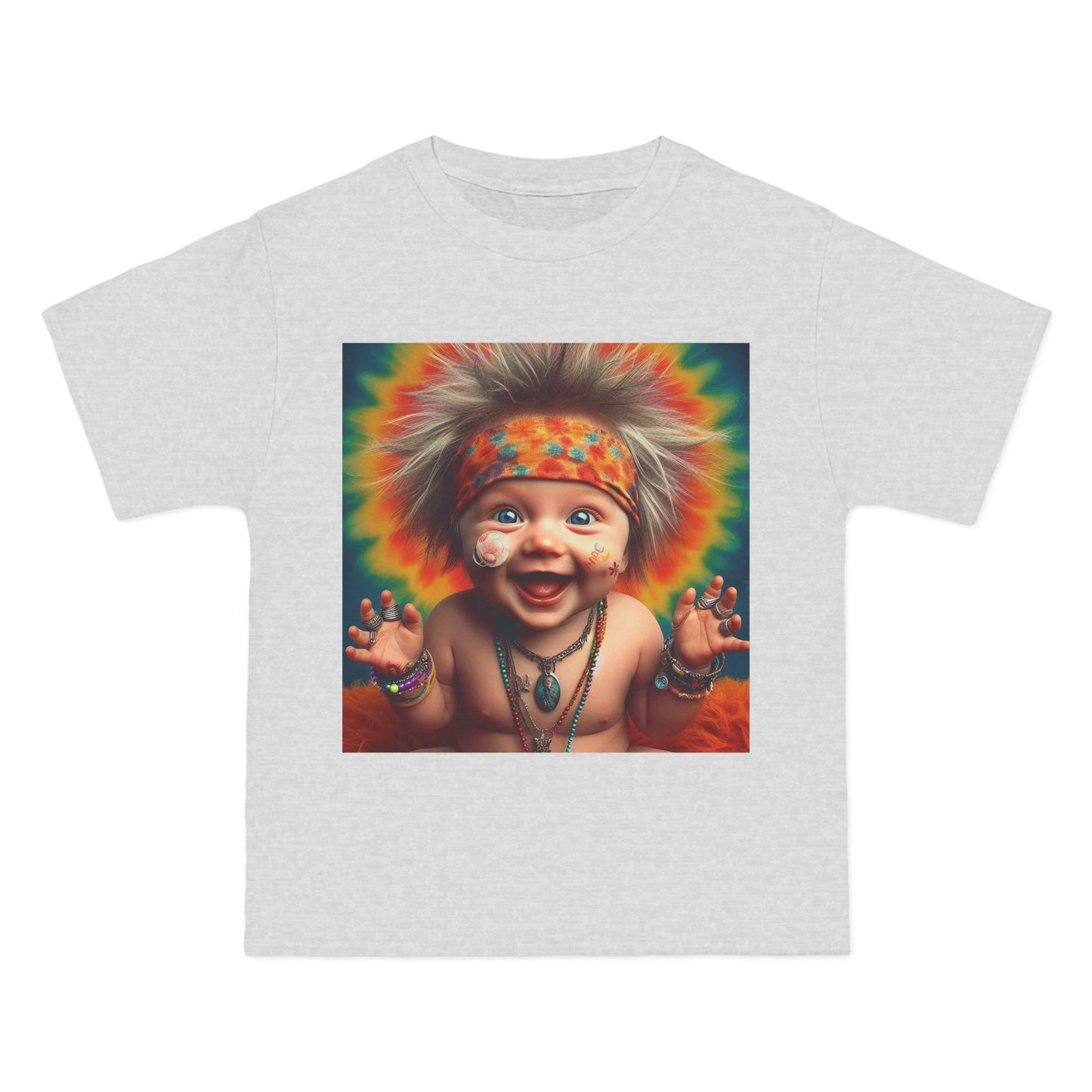 Hippie Baby Graphic T-Shirt — Funny Retro Tie-Dye Baby Design