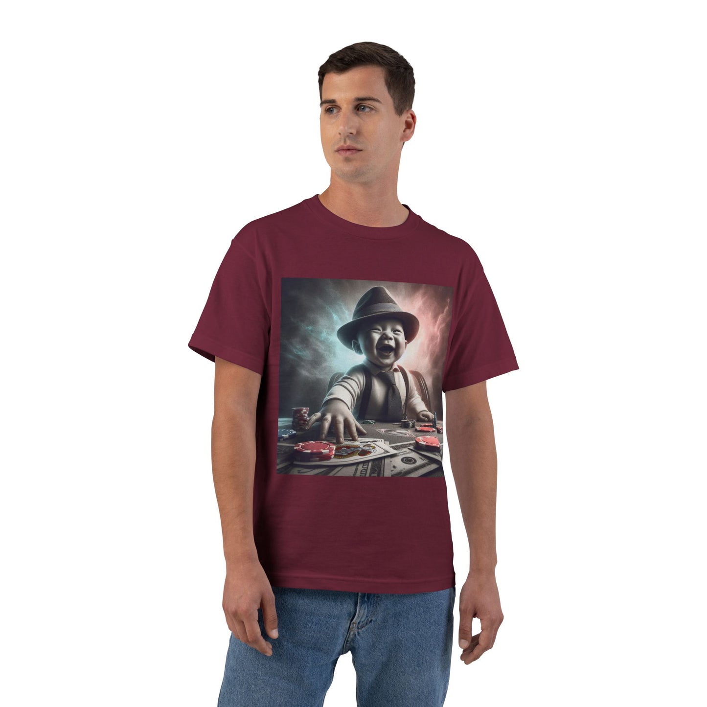 Funny Poker Baby T-Shirt — Cute Baby Playing Cards Design