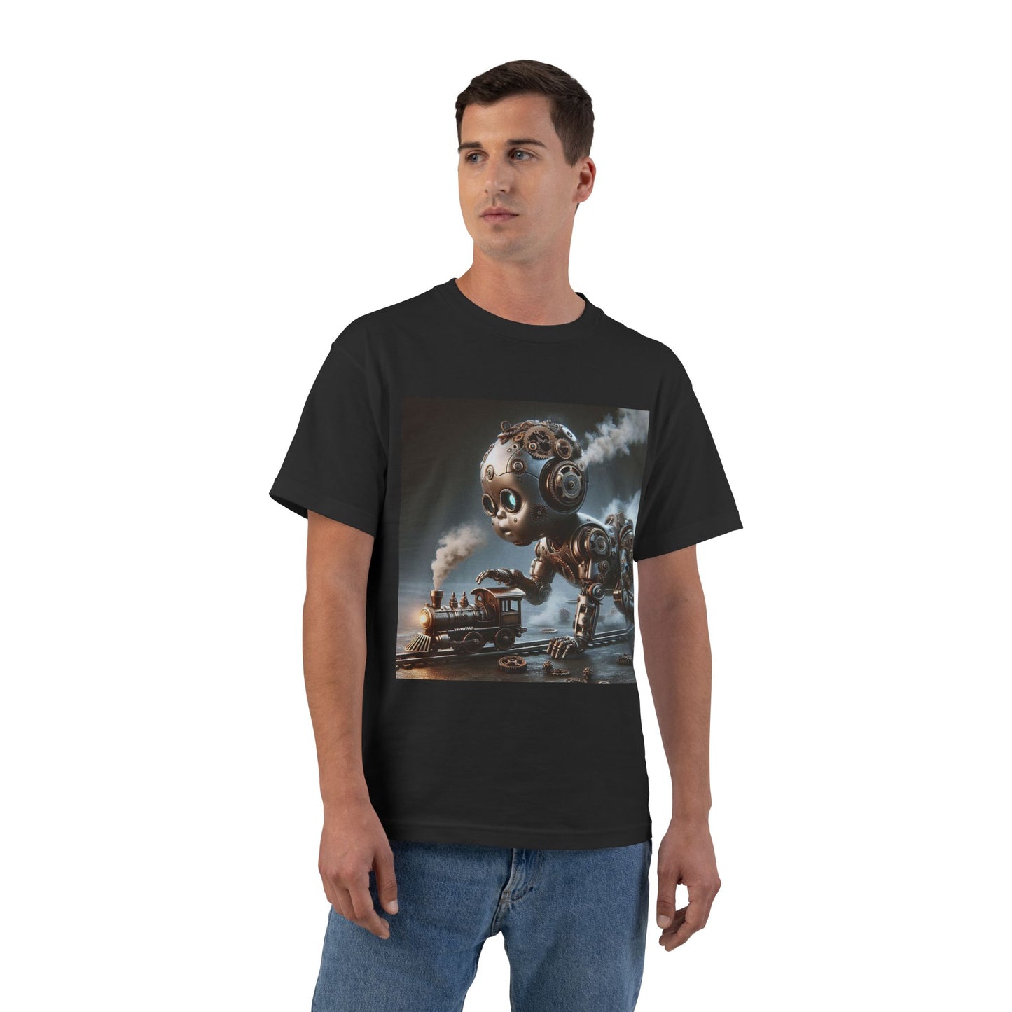 Steampunk Robot Baby T-Shirt — Funny Retro Mechanical Infant Tee