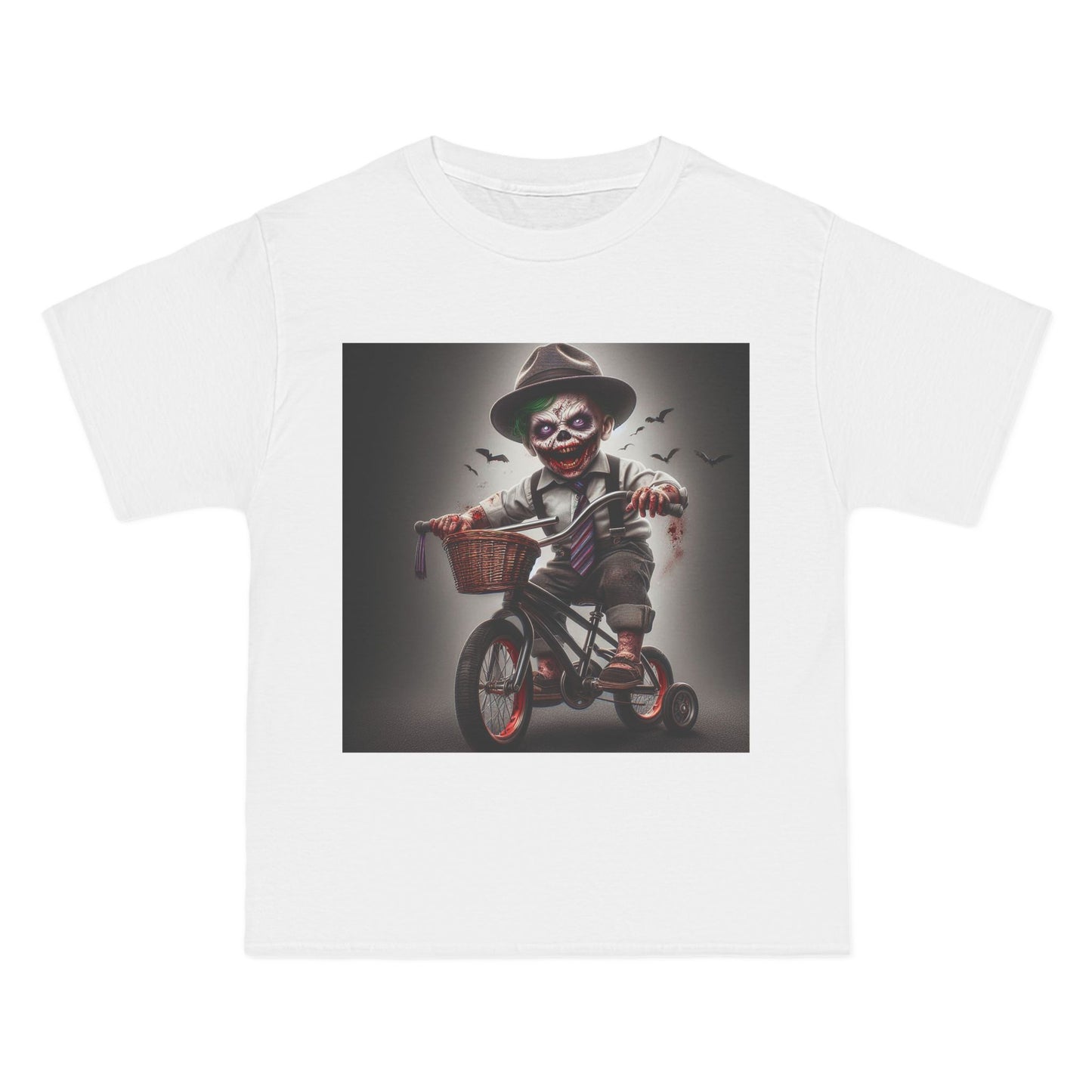 Zombie Baby on a Bike T-Shirt — Cute Creepy Infant Cyclist Tee