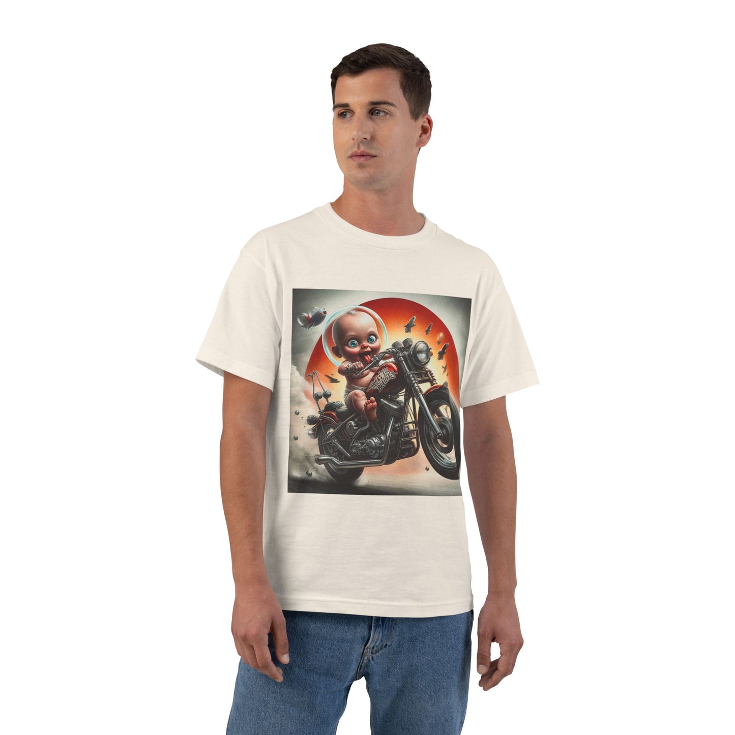 Crazy Biker Baby T-Shirt — Retro Motorcycle Graphic Tee
