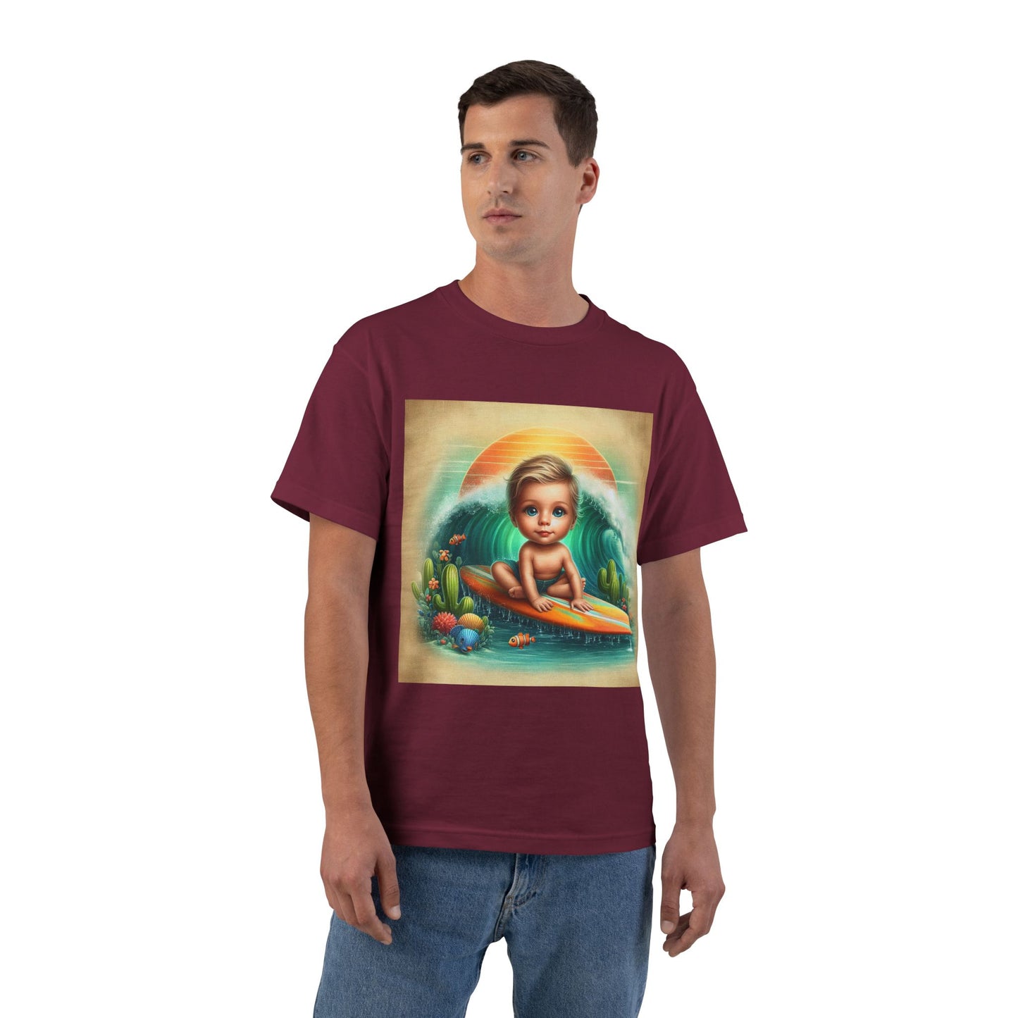 Funny Surfer Baby T-Shirt — Cute Beach Baby Graphic Tee