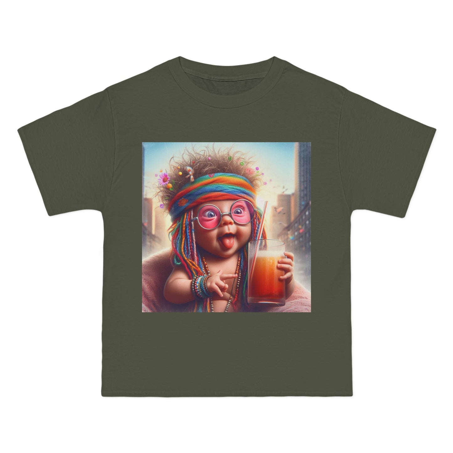 Funny Hippy Baby T-Shirt — Retro Hippie Infant Graphic Tee