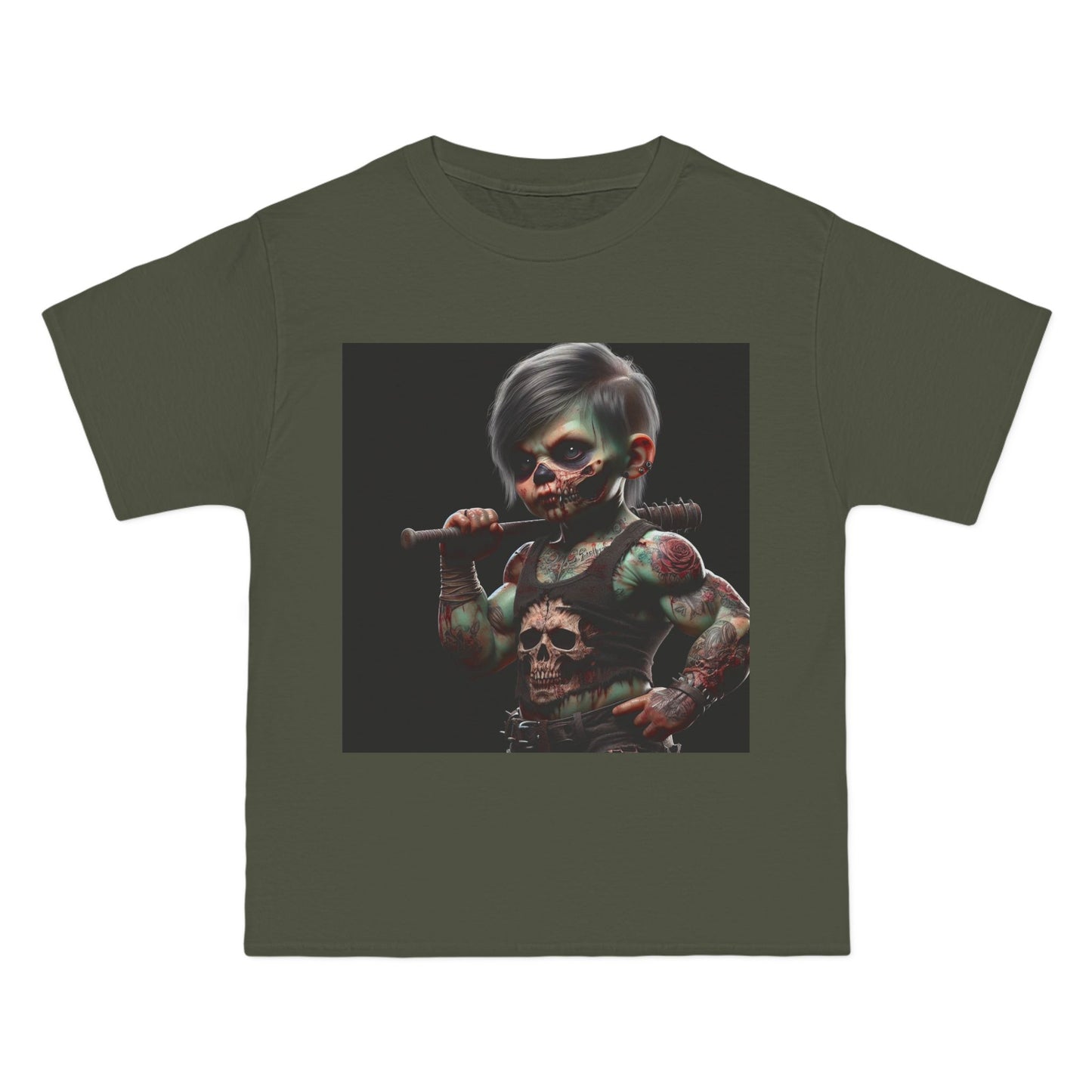 Zombie Muscle Baby T-Shirt — Cute Scary Infant Zombie Design