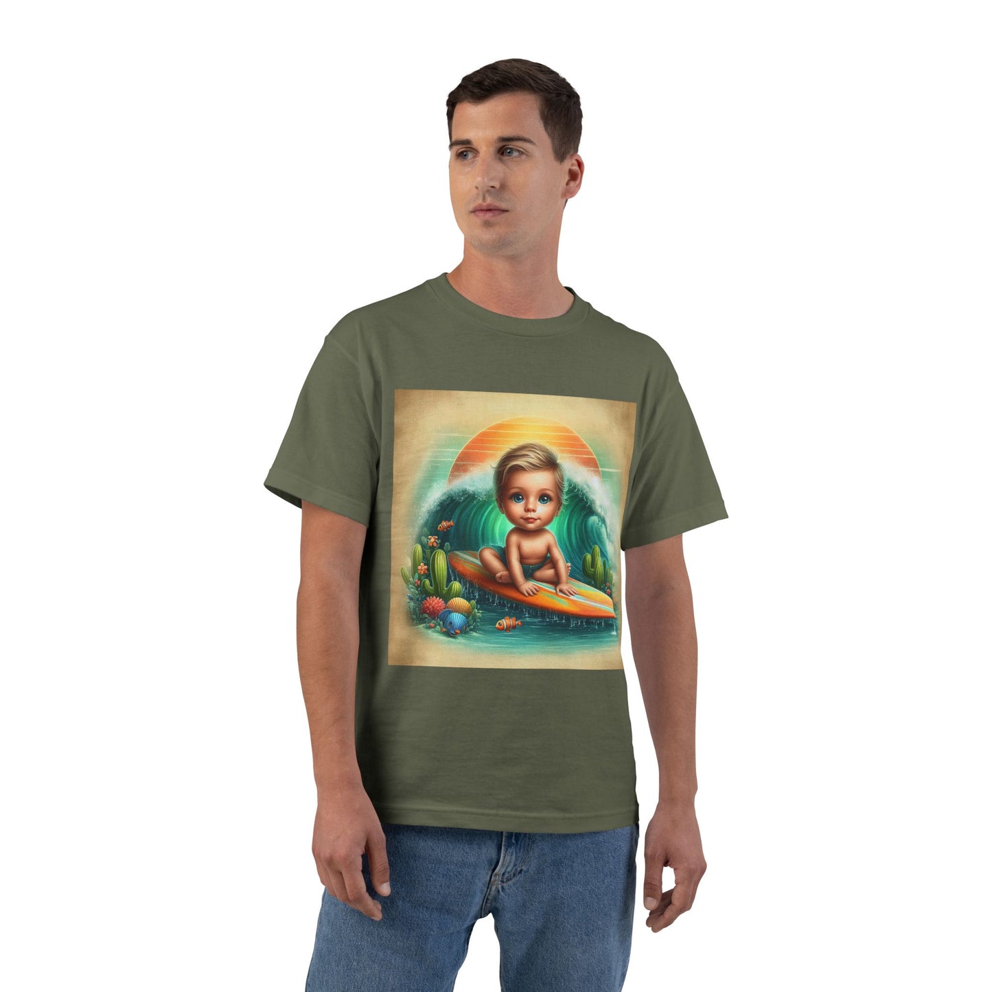 Funny Surfer Baby T-Shirt — Cute Beach Baby Graphic Tee