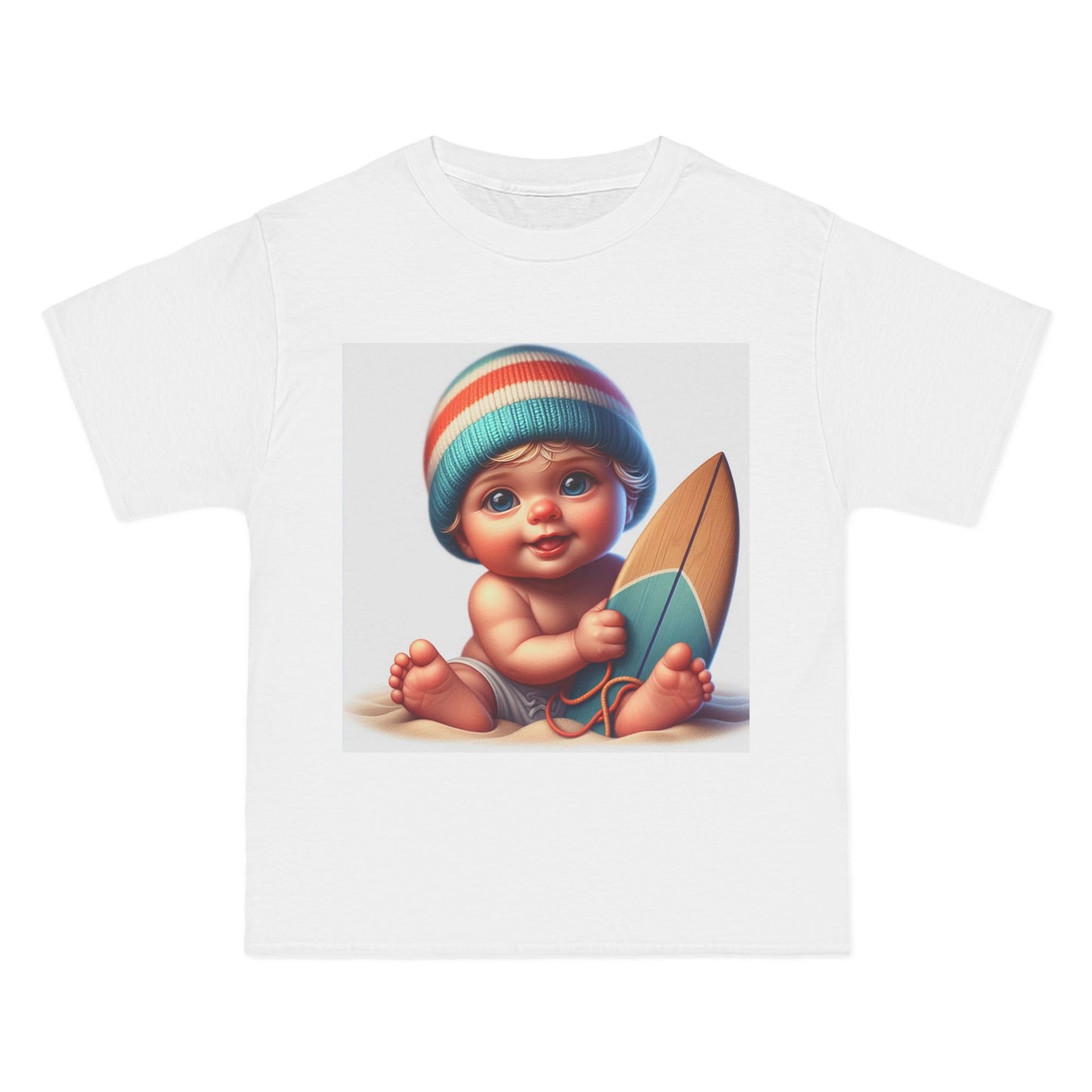 Funny Baby Surfing T-Shirt — Baby with Surfboard Graphic