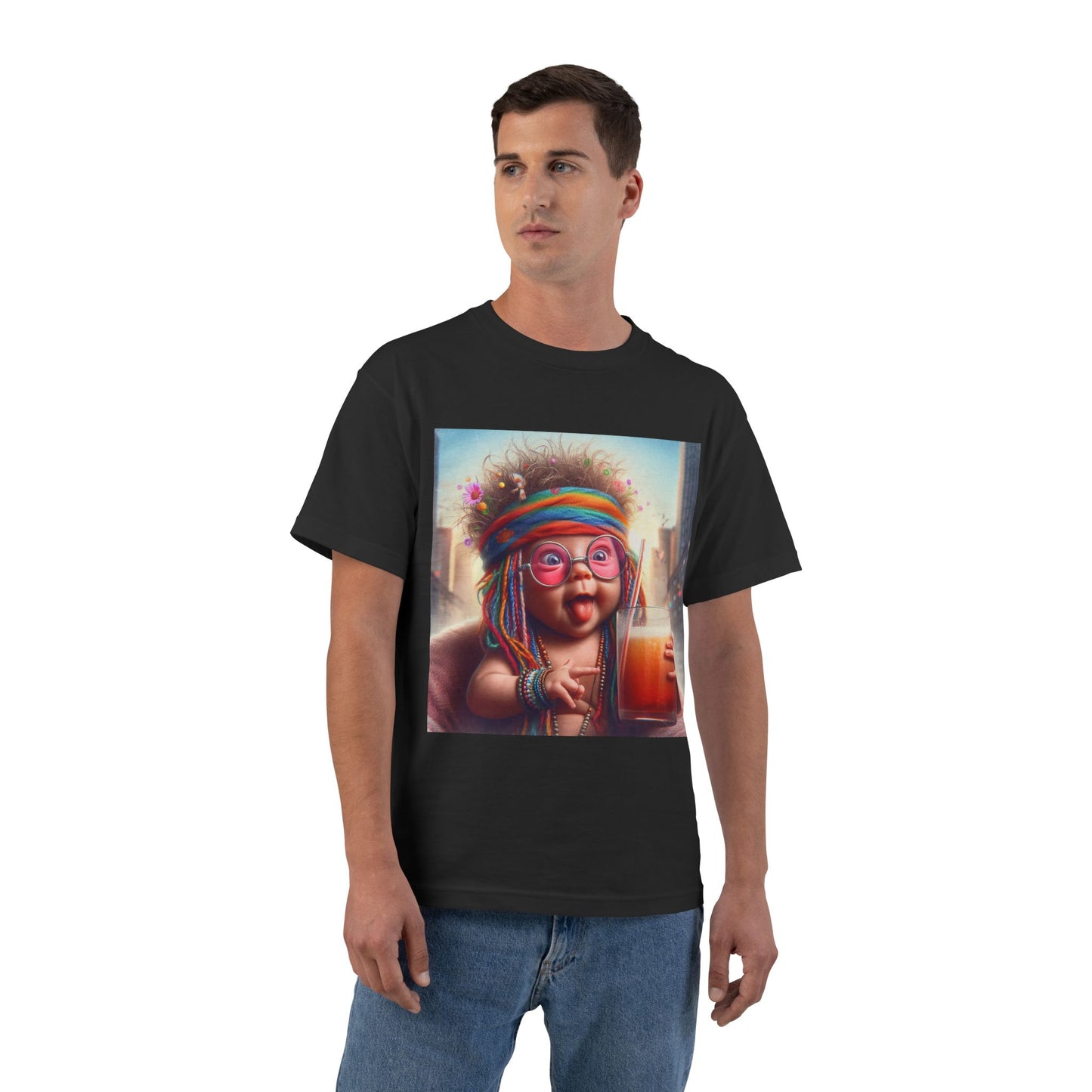 Funny Hippy Baby T-Shirt — Retro Hippie Infant Graphic Tee