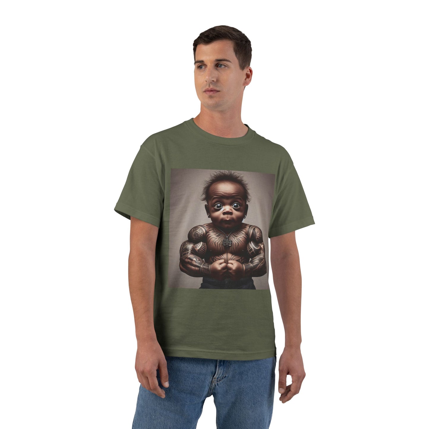 Funny Muscle Baby T-Shirt — Cute Strong Baby Graphic Tee