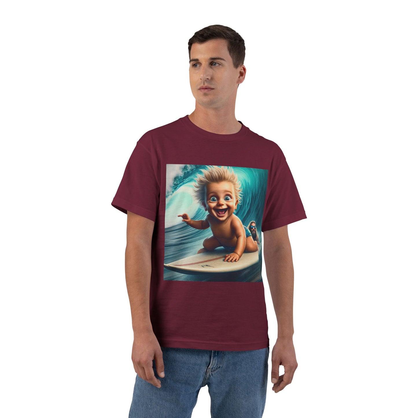 Funny Baby Surfing T-Shirt — Cute Surfing Infant Graphic Tee