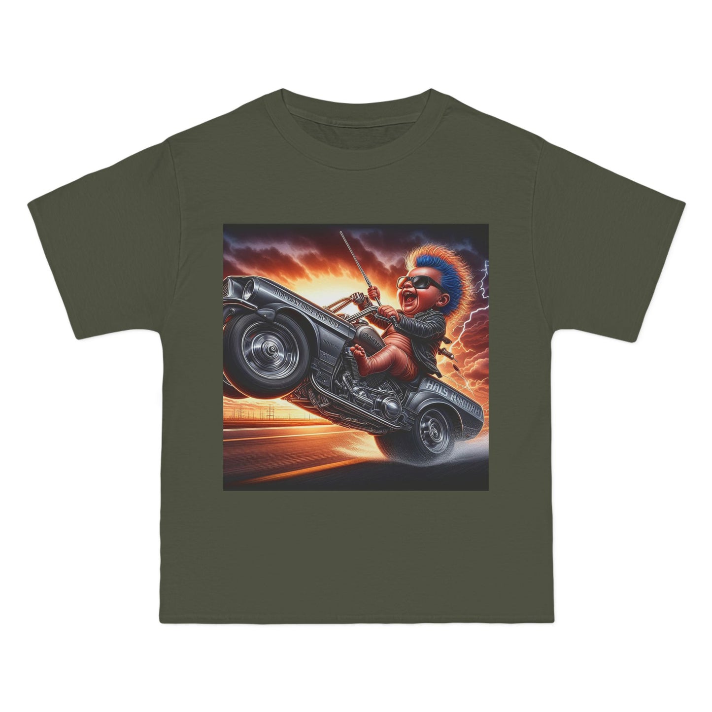 Crazy Baby Driving a Car T-Shirt — Funny Infant Driver Graphic Tee
