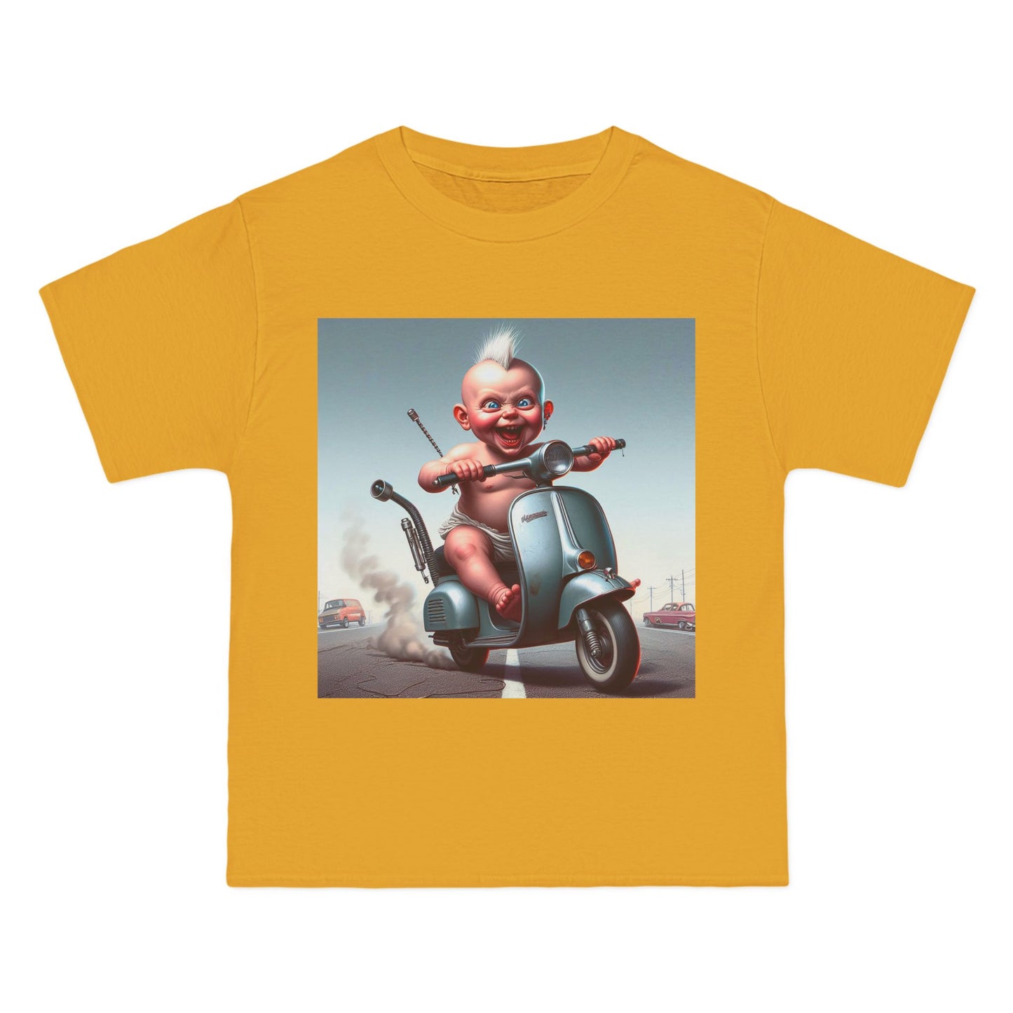 Crazy Baby on a Scooter T-Shirt — Playful Infant Scooter Graphic Tee