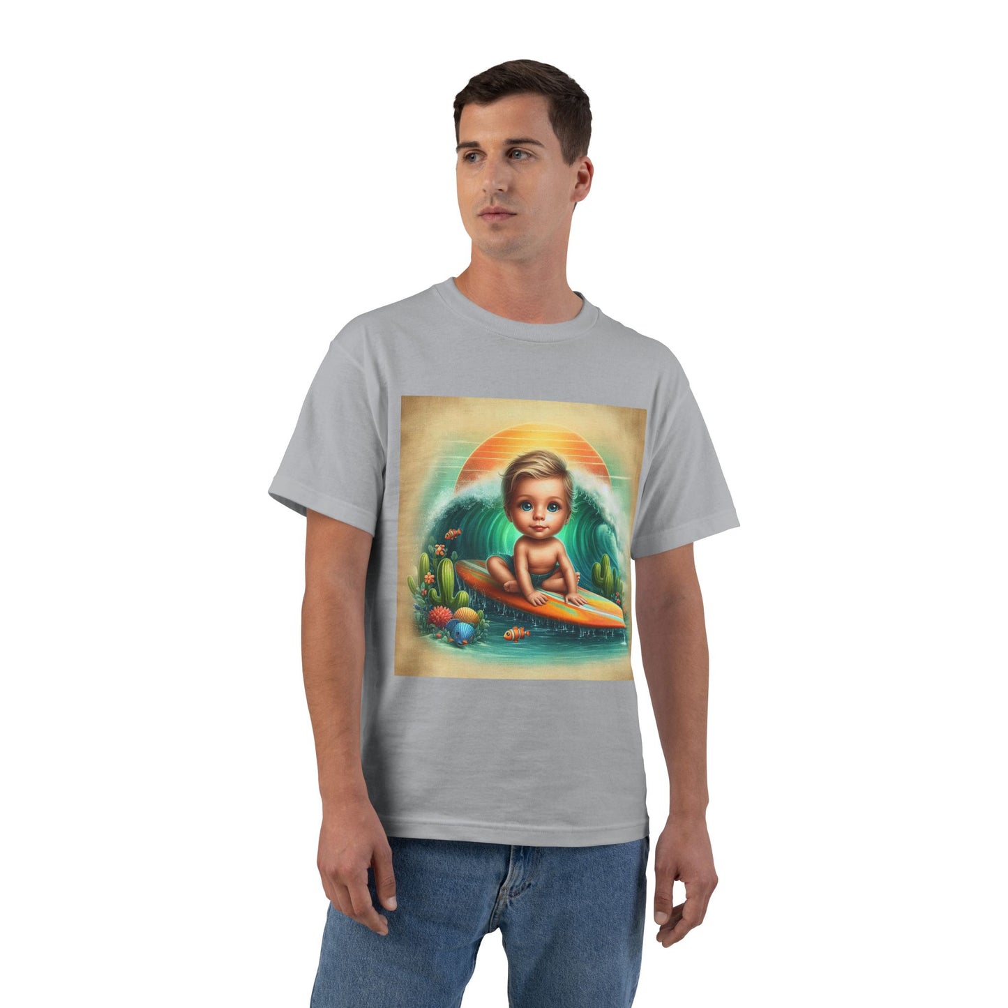Funny Surfer Baby T-Shirt — Cute Beach Baby Graphic Tee