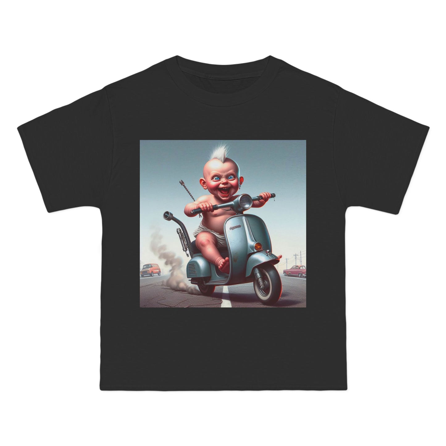Crazy Baby on a Scooter T-Shirt — Playful Infant Scooter Graphic Tee