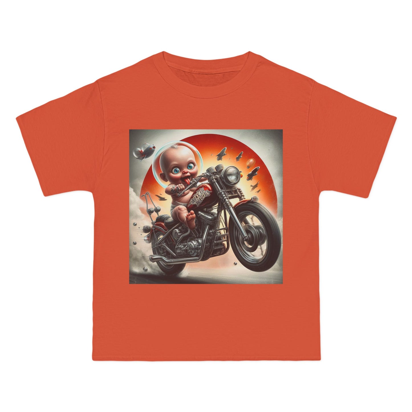 Crazy Biker Baby T-Shirt — Retro Motorcycle Graphic Tee