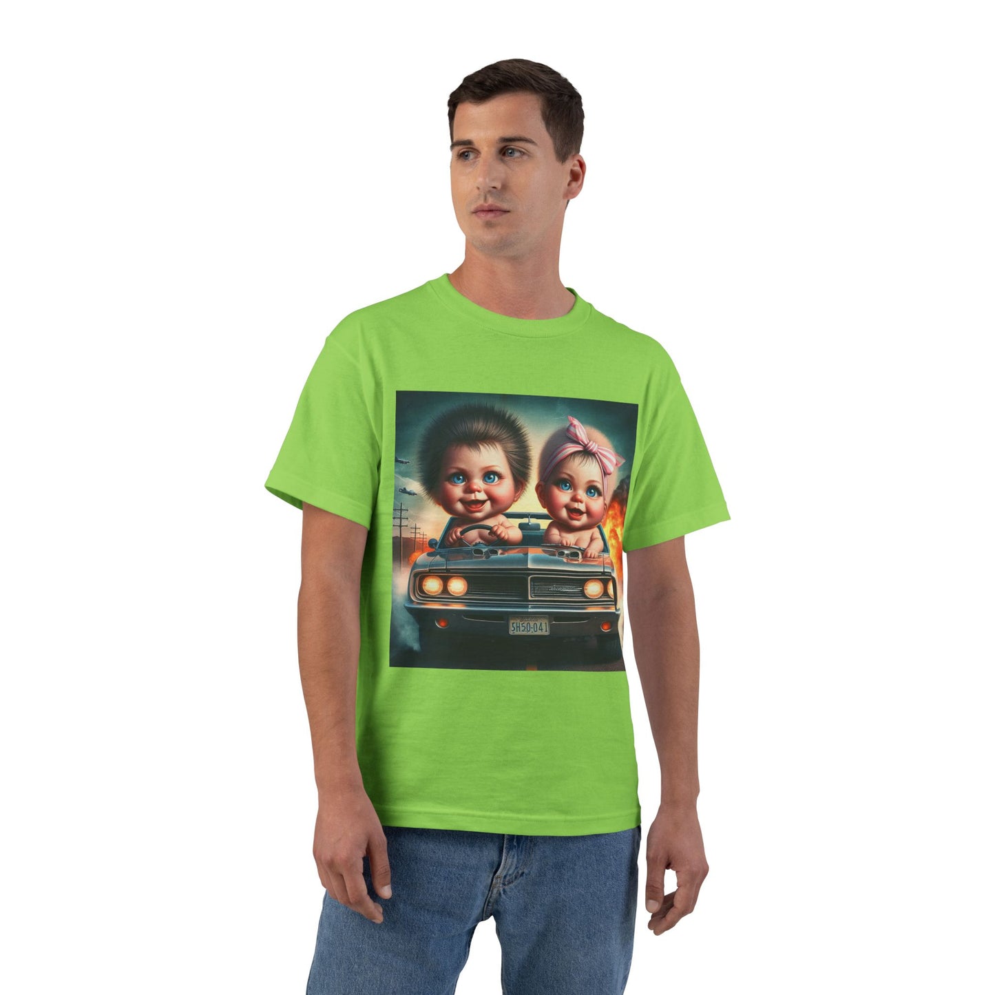 Funny Babies Driving Car T-Shirt — Cute Infant Road Trip Graphic Tee