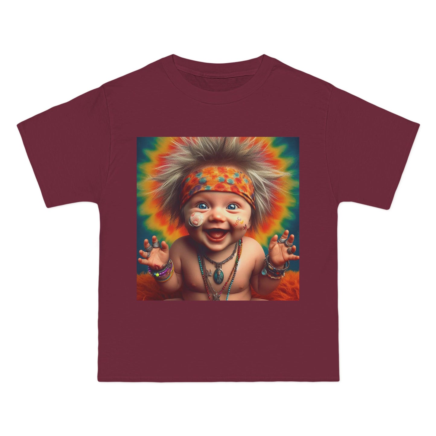 Hippie Baby Graphic T-Shirt — Funny Retro Tie-Dye Baby Design