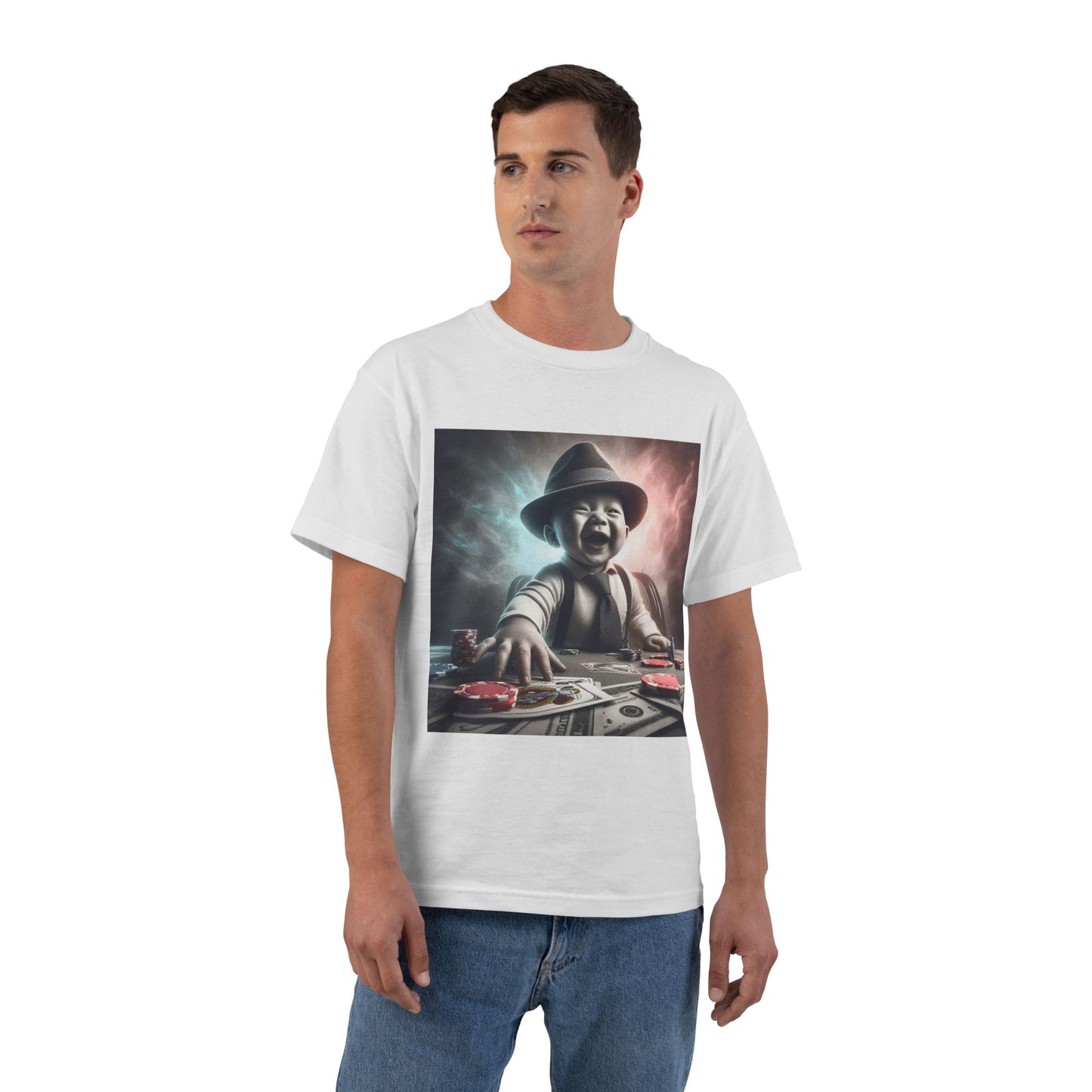 Funny Poker Baby T-Shirt — Cute Baby Playing Cards Design
