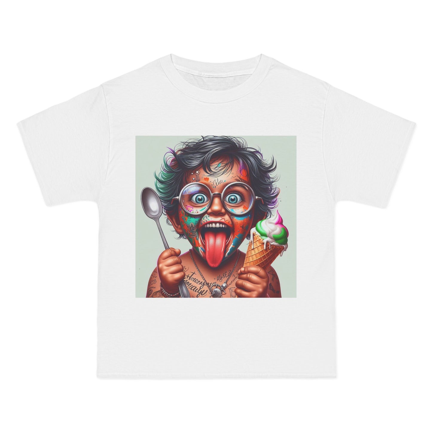 Crazy Baby Eating Ice Cream T-Shirt — Cute Funny Infant Graphic Tee