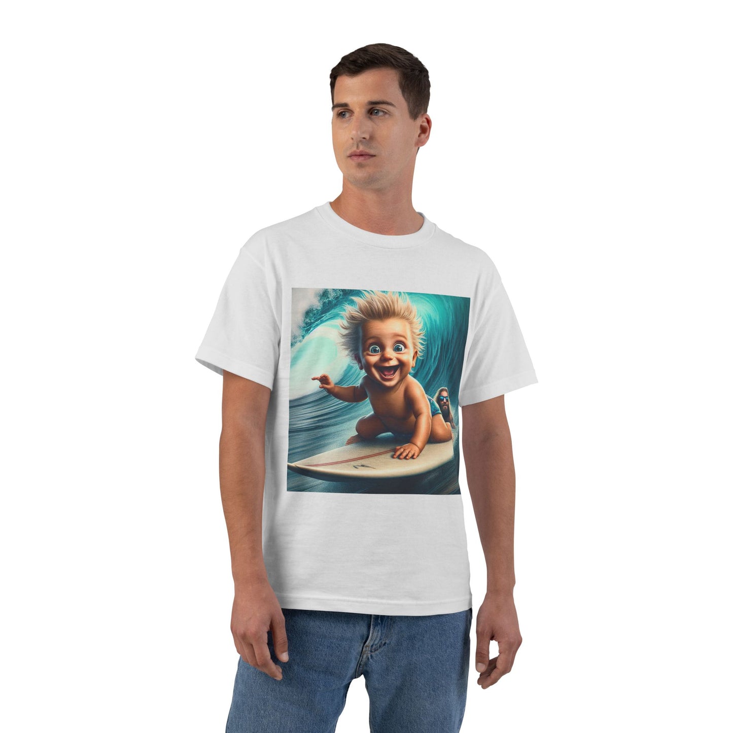 Funny Baby Surfing T-Shirt — Cute Surfing Infant Graphic Tee