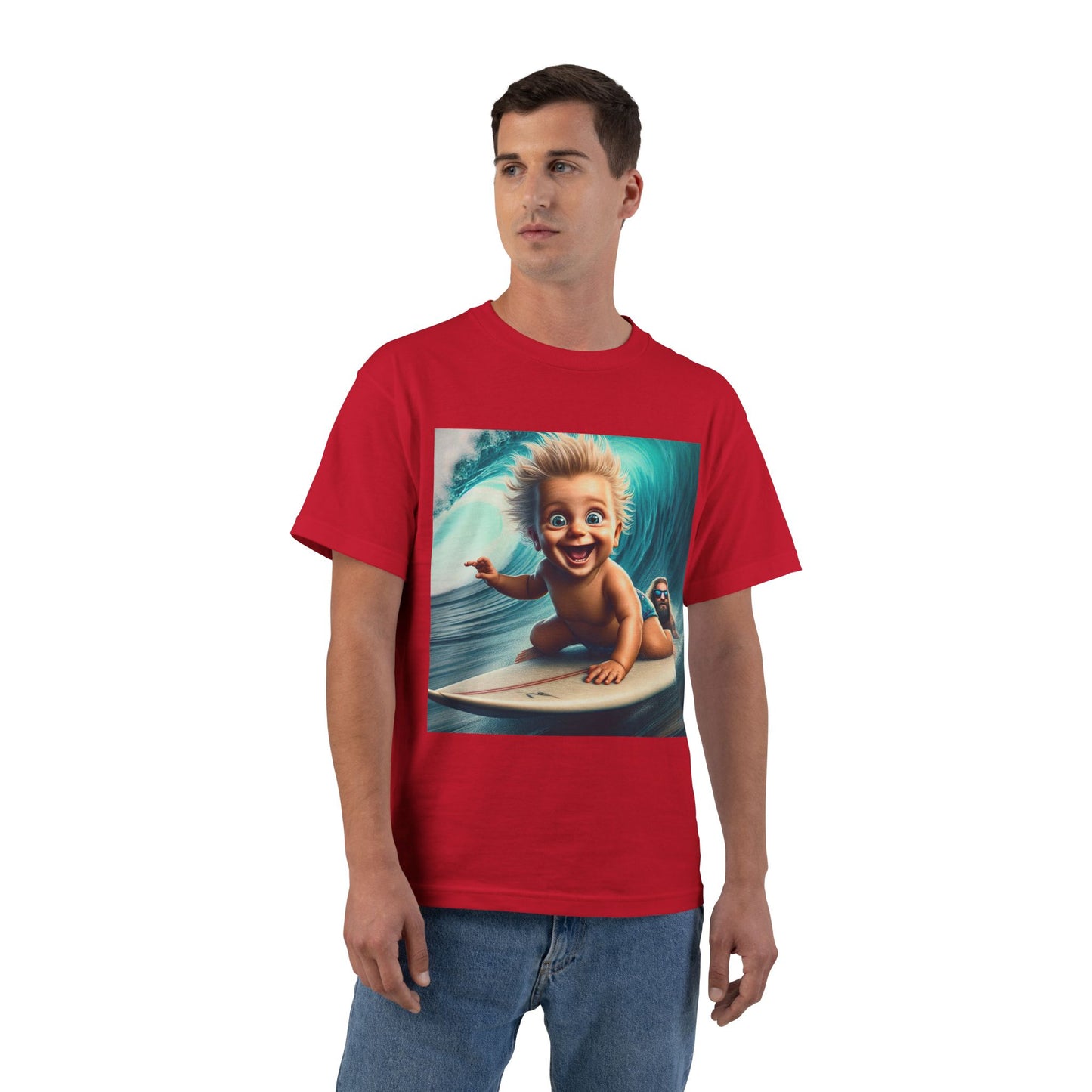 Funny Baby Surfing T-Shirt — Cute Surfing Infant Graphic Tee