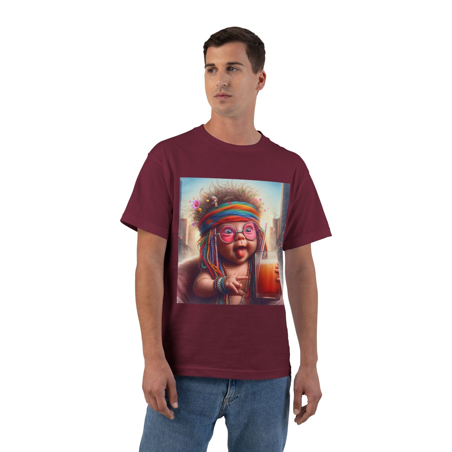Funny Hippy Baby T-Shirt — Retro Hippie Infant Graphic Tee