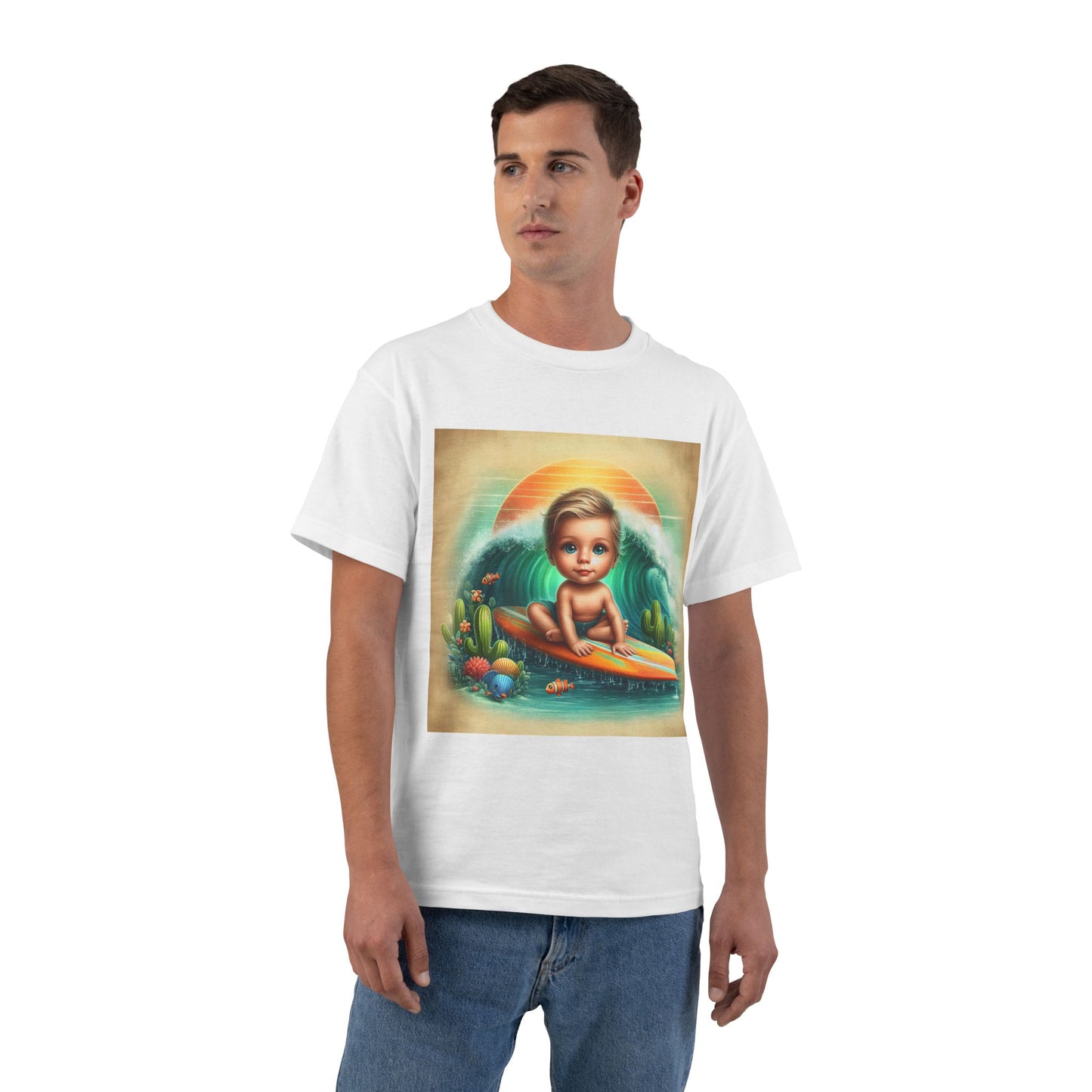 Funny Surfer Baby T-Shirt — Cute Beach Baby Graphic Tee