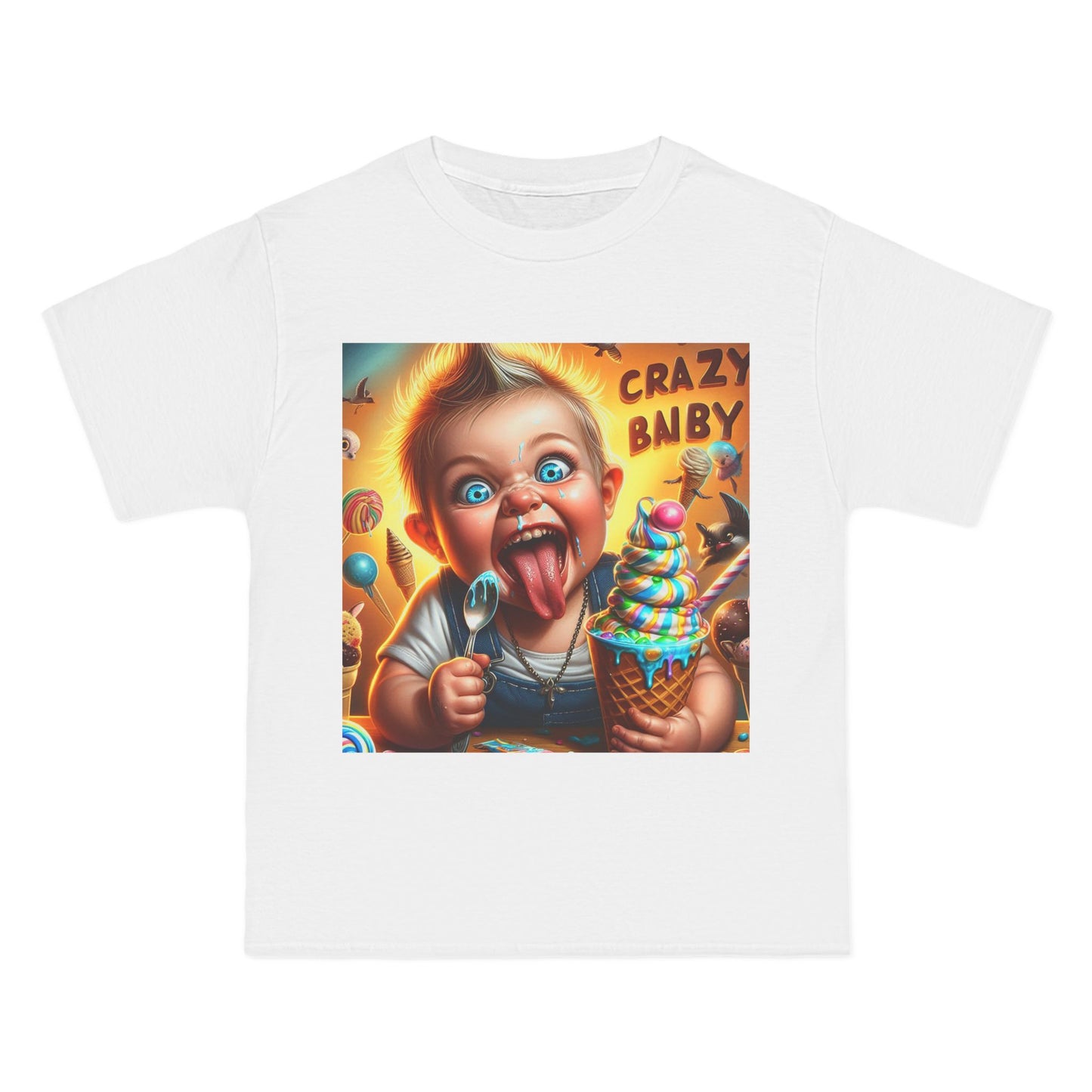 Crazy Baby Eating Ice Cream T-Shirt
