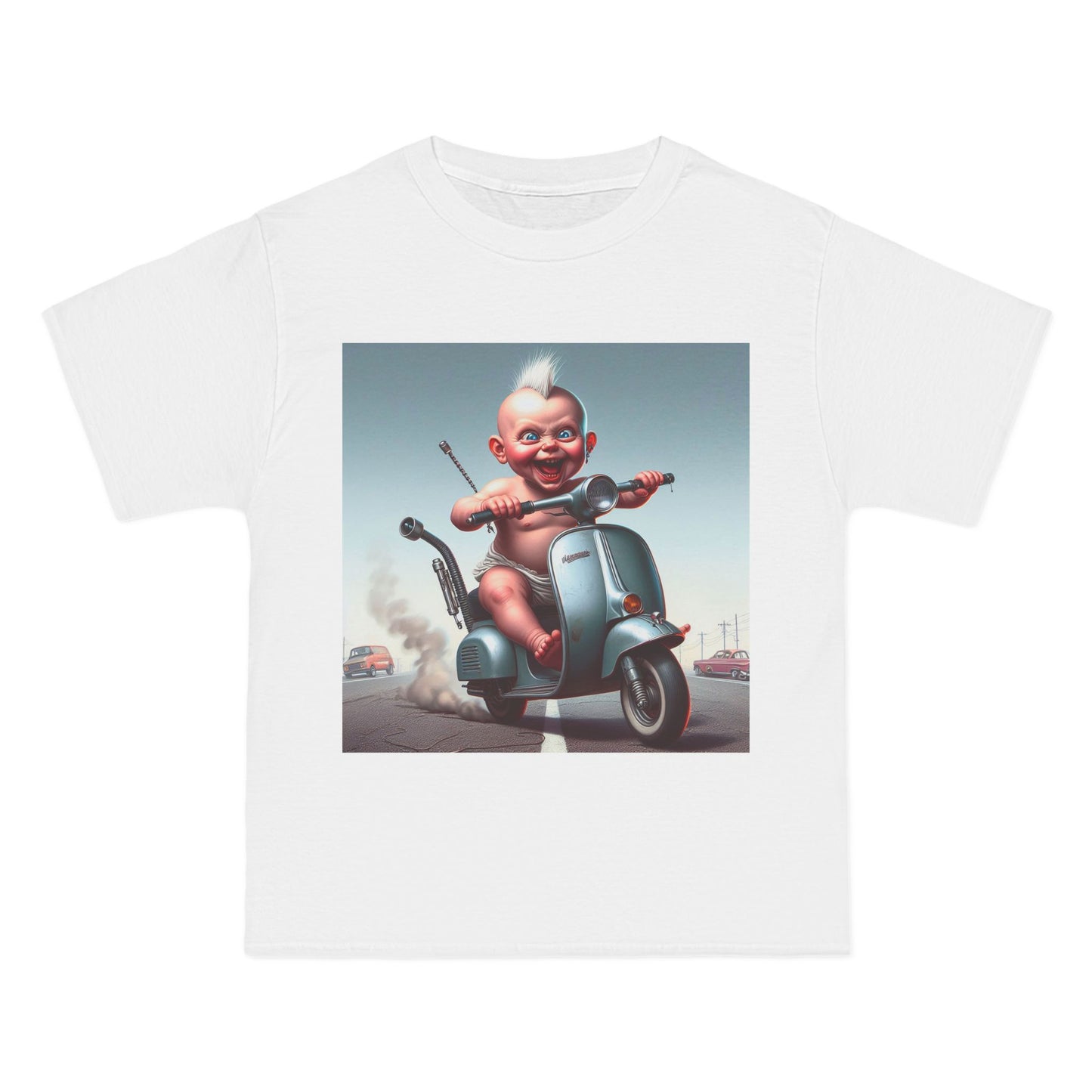 Crazy Baby on a Scooter T-Shirt — Playful Infant Scooter Graphic Tee