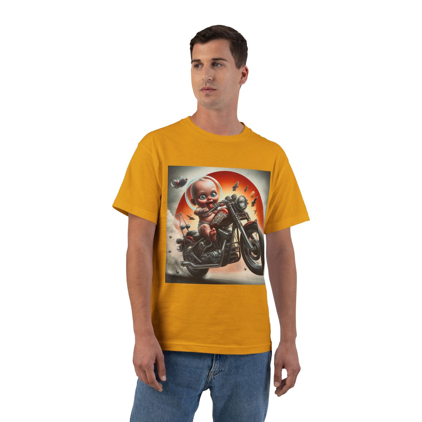 Crazy Biker Baby T-Shirt — Retro Motorcycle Graphic Tee