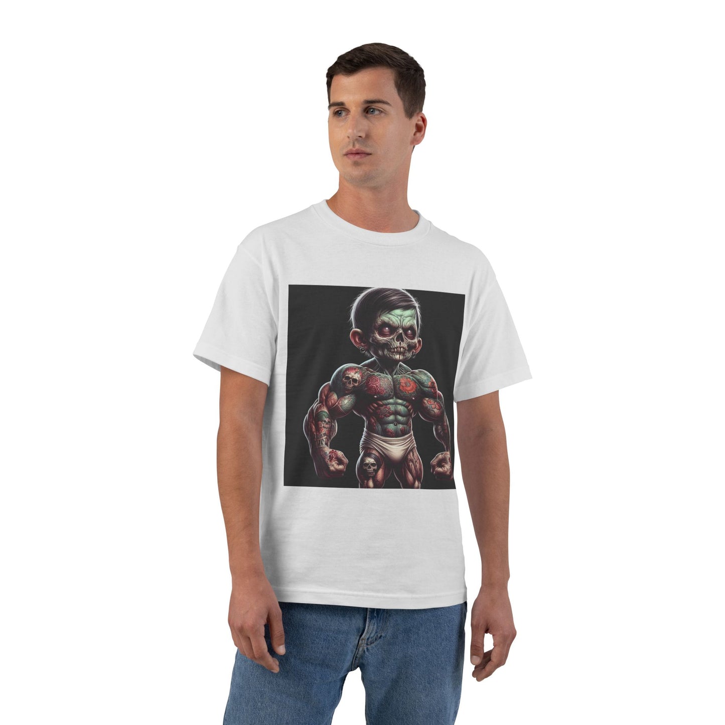 Zombie Muscle Baby T-Shirt — Cute Scary Baby Zombie Graphic Tee