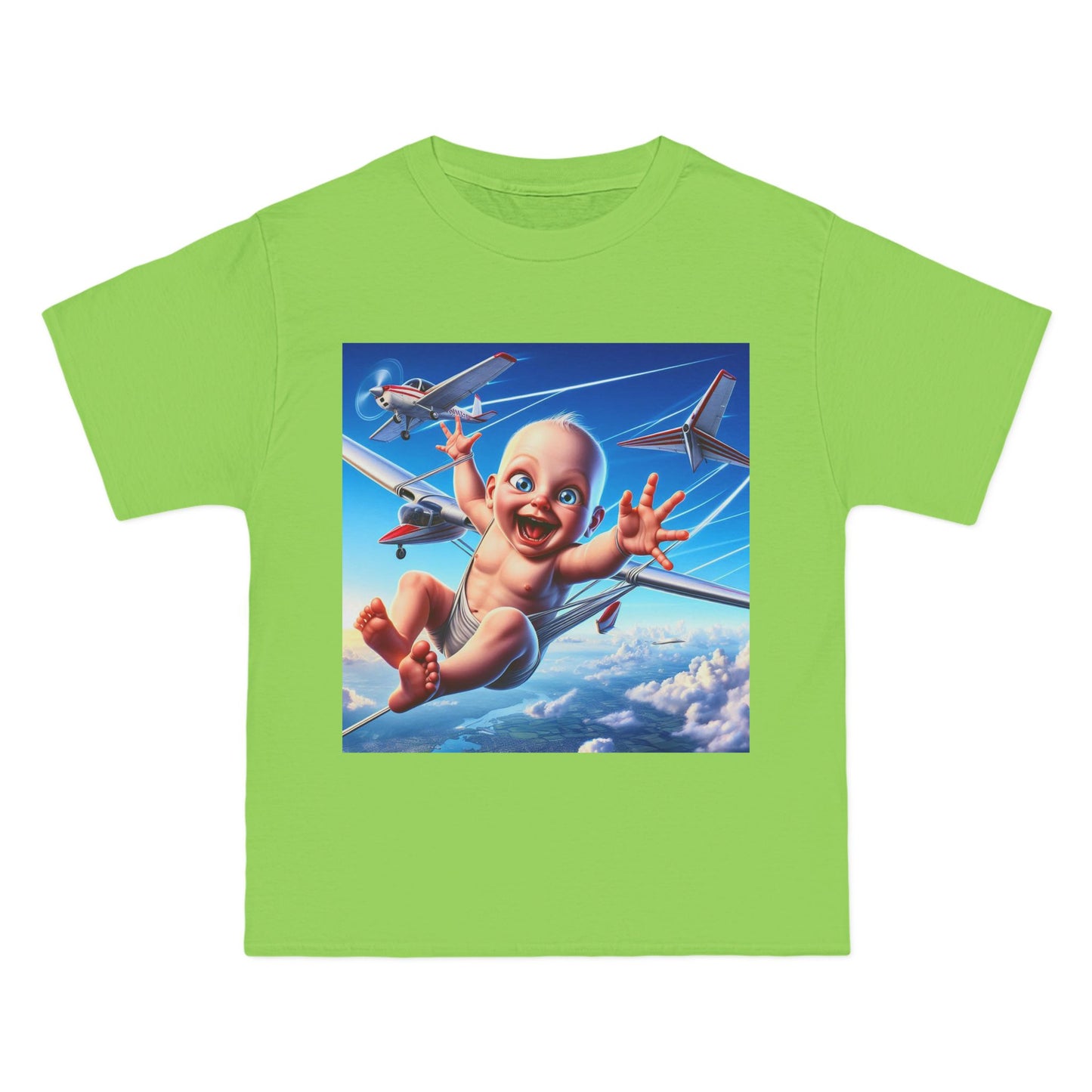 Baby Parachute Graphic T-Shirt — Cute Baby Parachuting Design