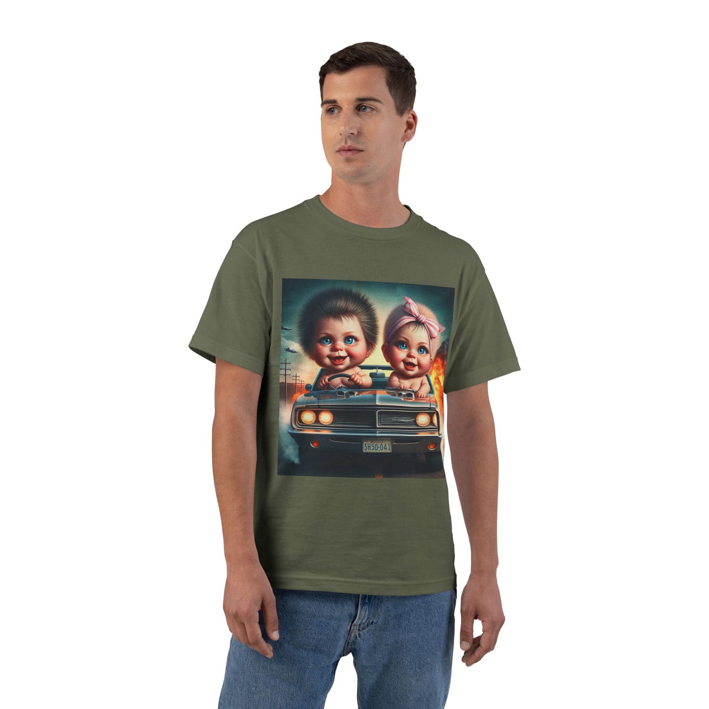 Funny Babies Driving Car T-Shirt — Cute Infant Road Trip Graphic Tee