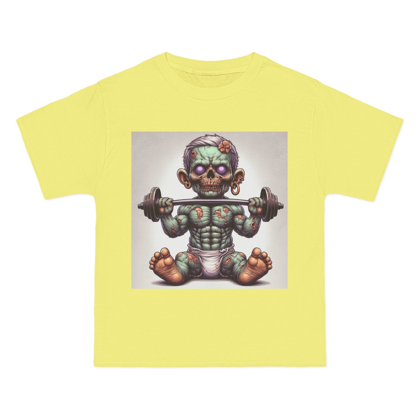 Weightlifting Zombie Baby T-Shirt — Funny Gym Skull Infant Design