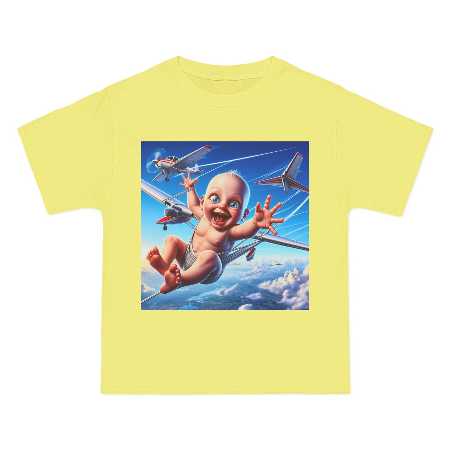 Baby Parachute Graphic T-Shirt — Cute Baby Parachuting Design