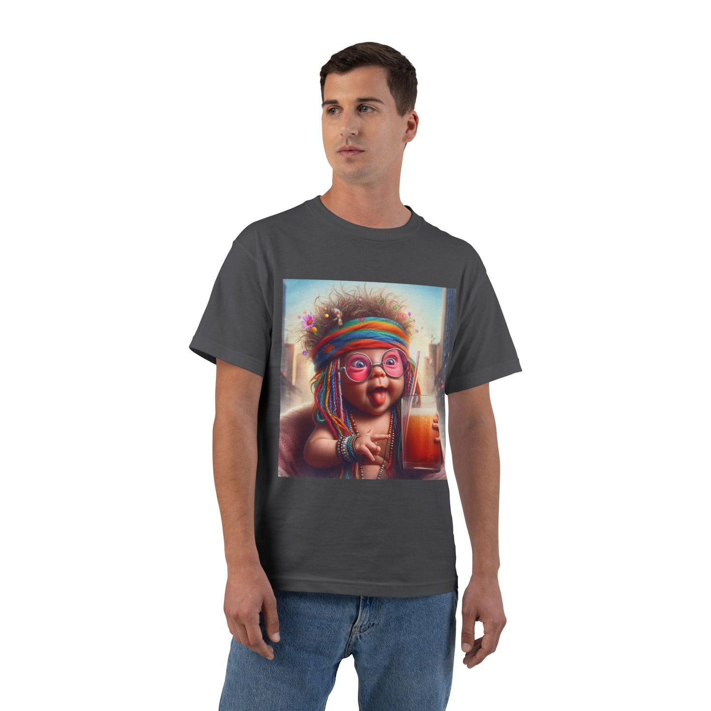 Funny Hippy Baby T-Shirt — Retro Hippie Infant Graphic Tee