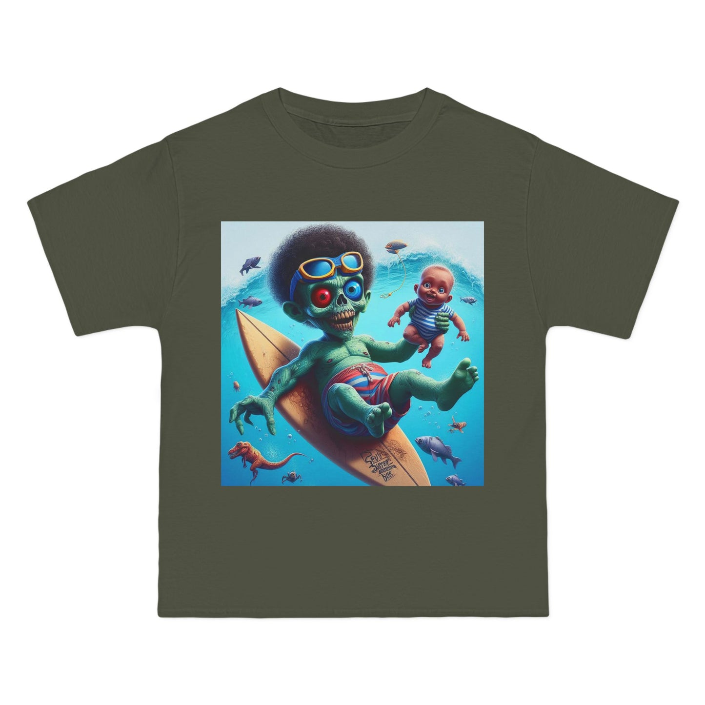 Zombie Surfer Baby T-Shirt — Cute Creepy Surfing Infant Design