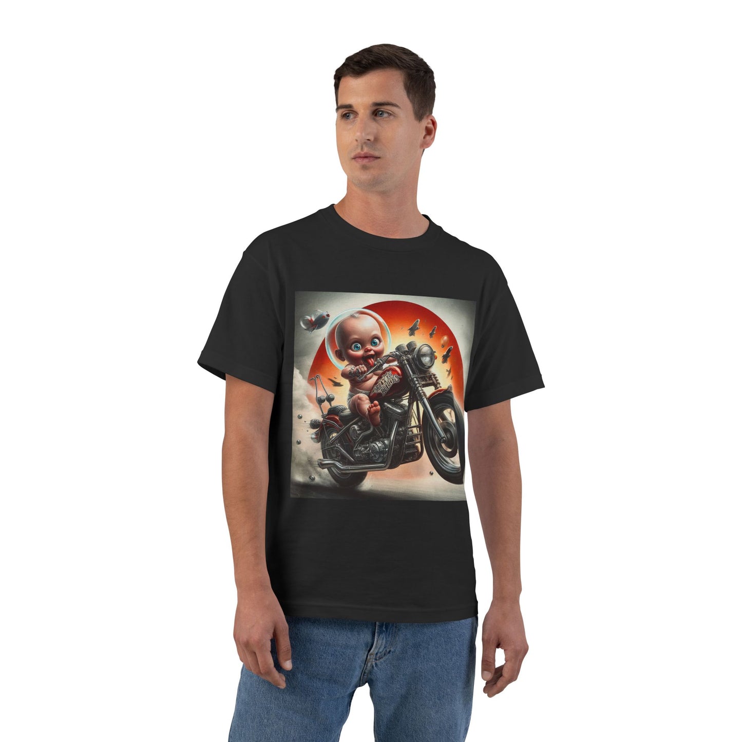 Crazy Biker Baby T-Shirt — Retro Motorcycle Graphic Tee