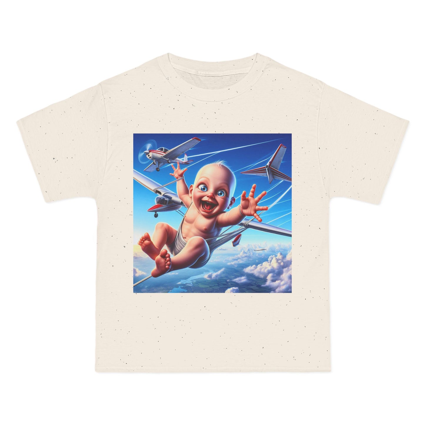 Baby Parachute Graphic T-Shirt — Cute Baby Parachuting Design