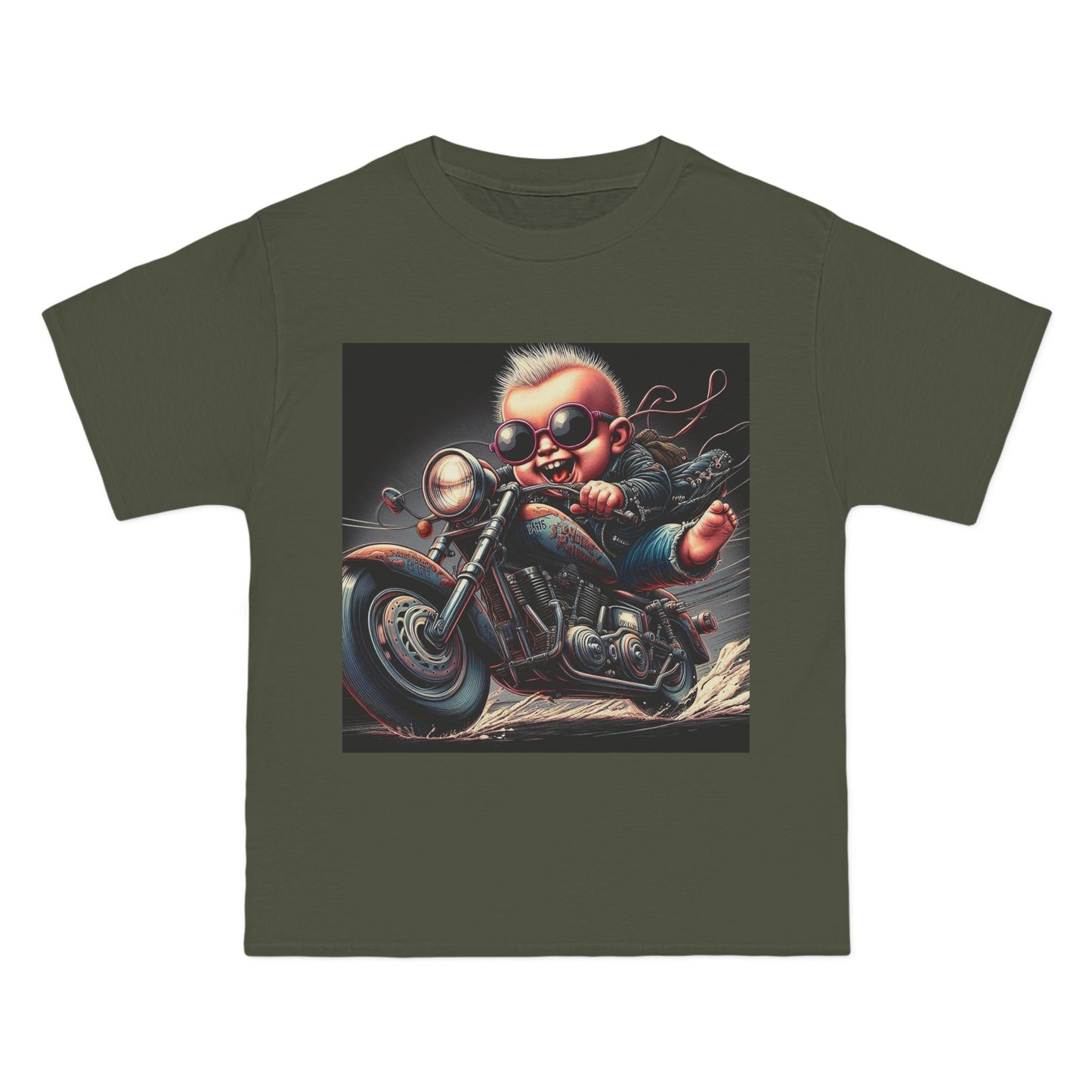 Crazy Baby on Motorcycle T-Shirt