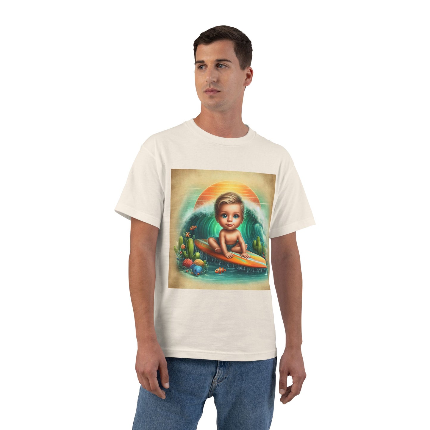 Funny Surfer Baby T-Shirt — Cute Beach Baby Graphic Tee