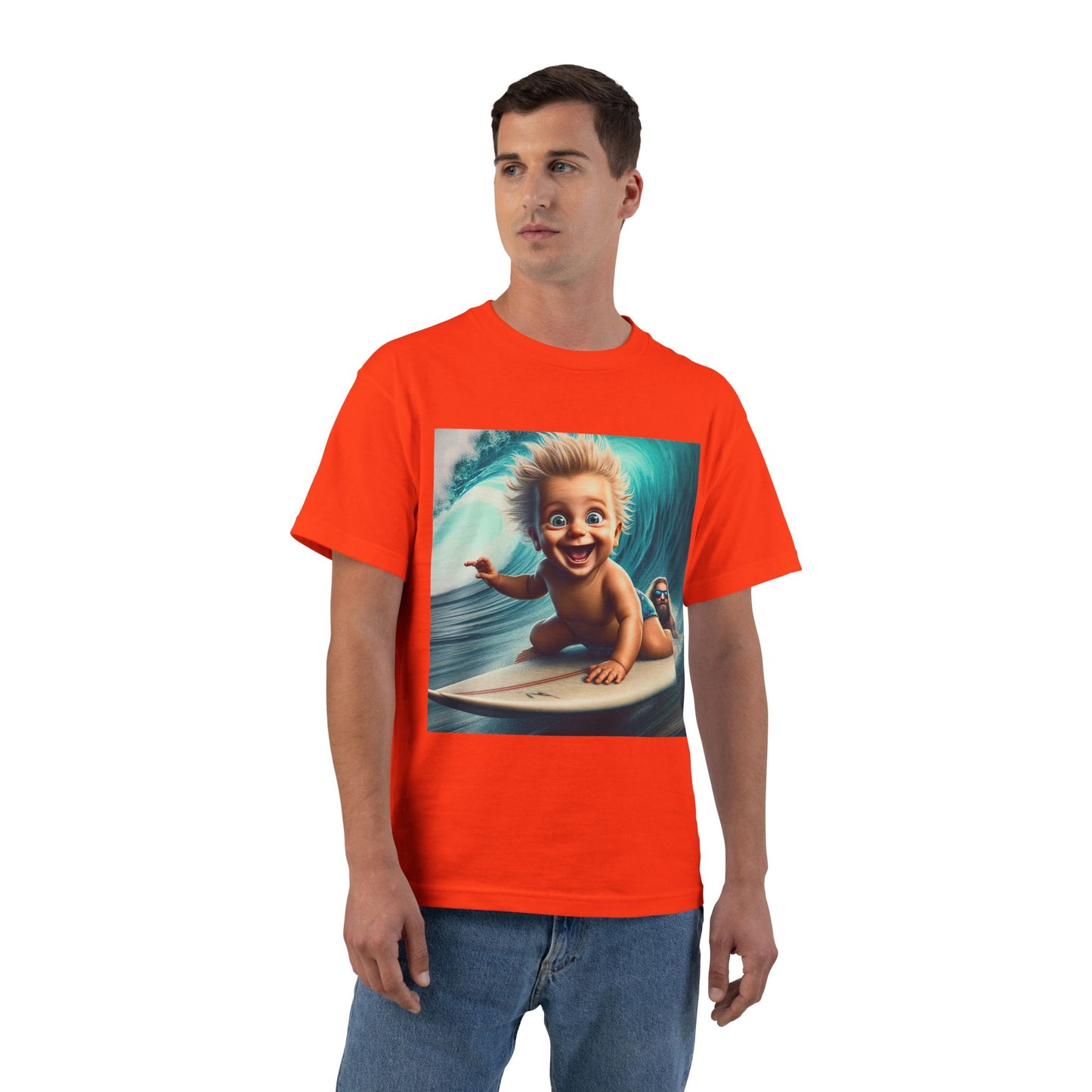 Funny Baby Surfing T-Shirt — Cute Surfing Infant Graphic Tee