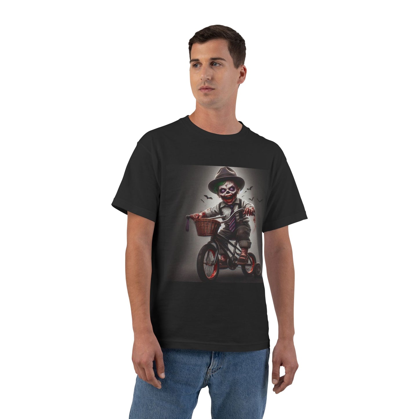 Zombie Baby on a Bike T-Shirt — Cute Creepy Infant Cyclist Tee