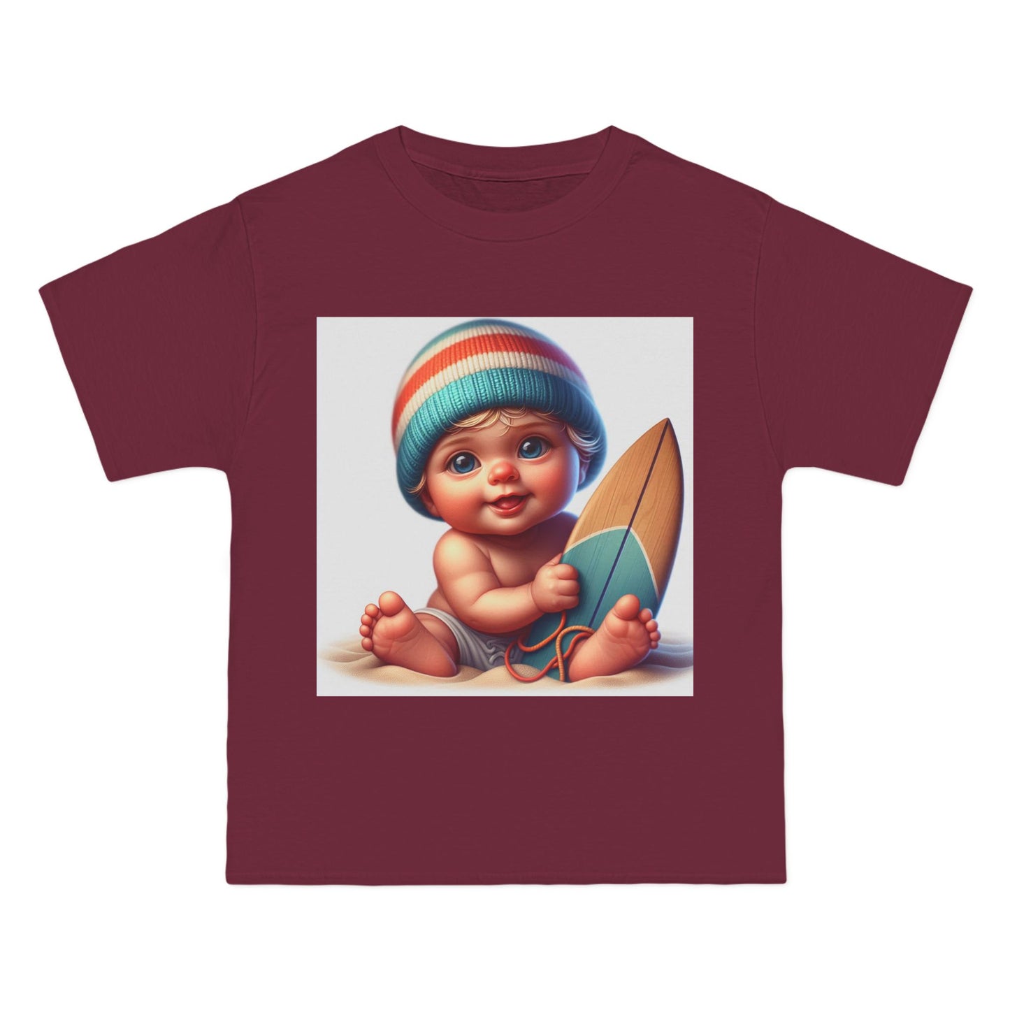 Funny Baby Surfing T-Shirt — Baby with Surfboard Graphic