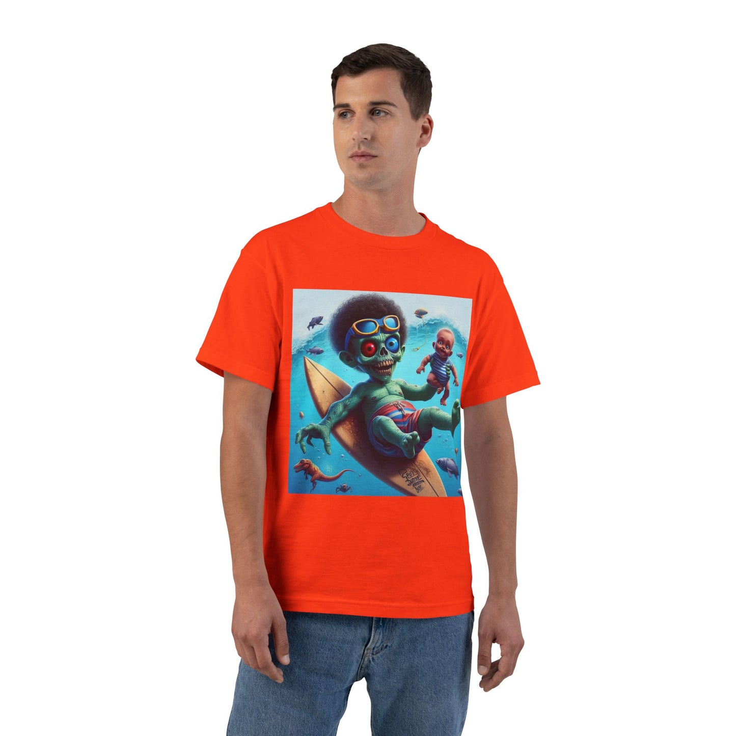 Zombie Surfer Baby T-Shirt — Cute Creepy Surfing Infant Design