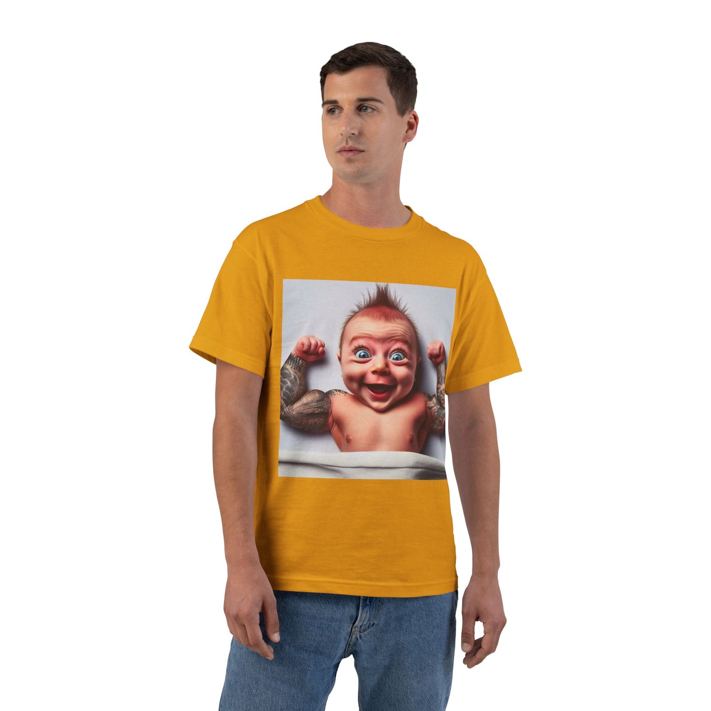 Funny Muscle Baby T-Shirt — Cute Strong Baby Graphic Tee