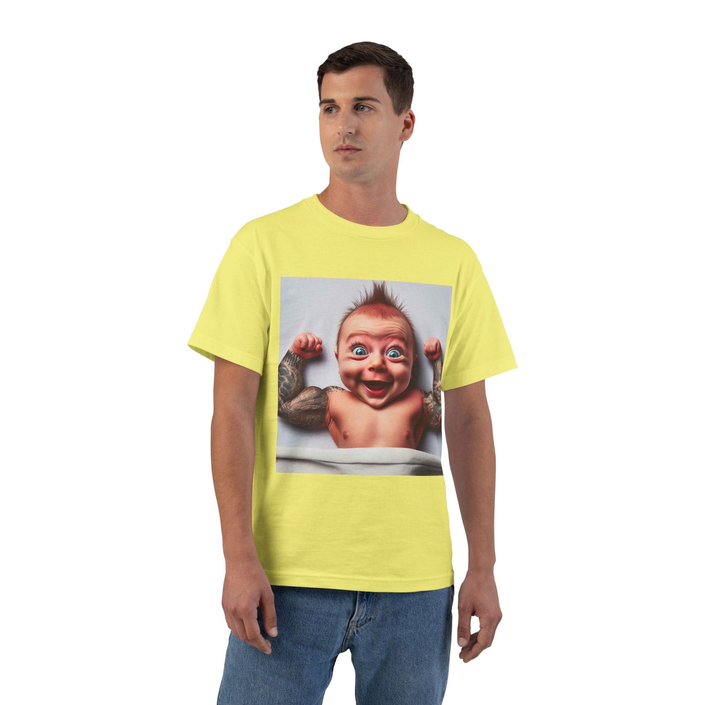 Funny Muscle Baby T-Shirt — Cute Strong Baby Graphic Tee