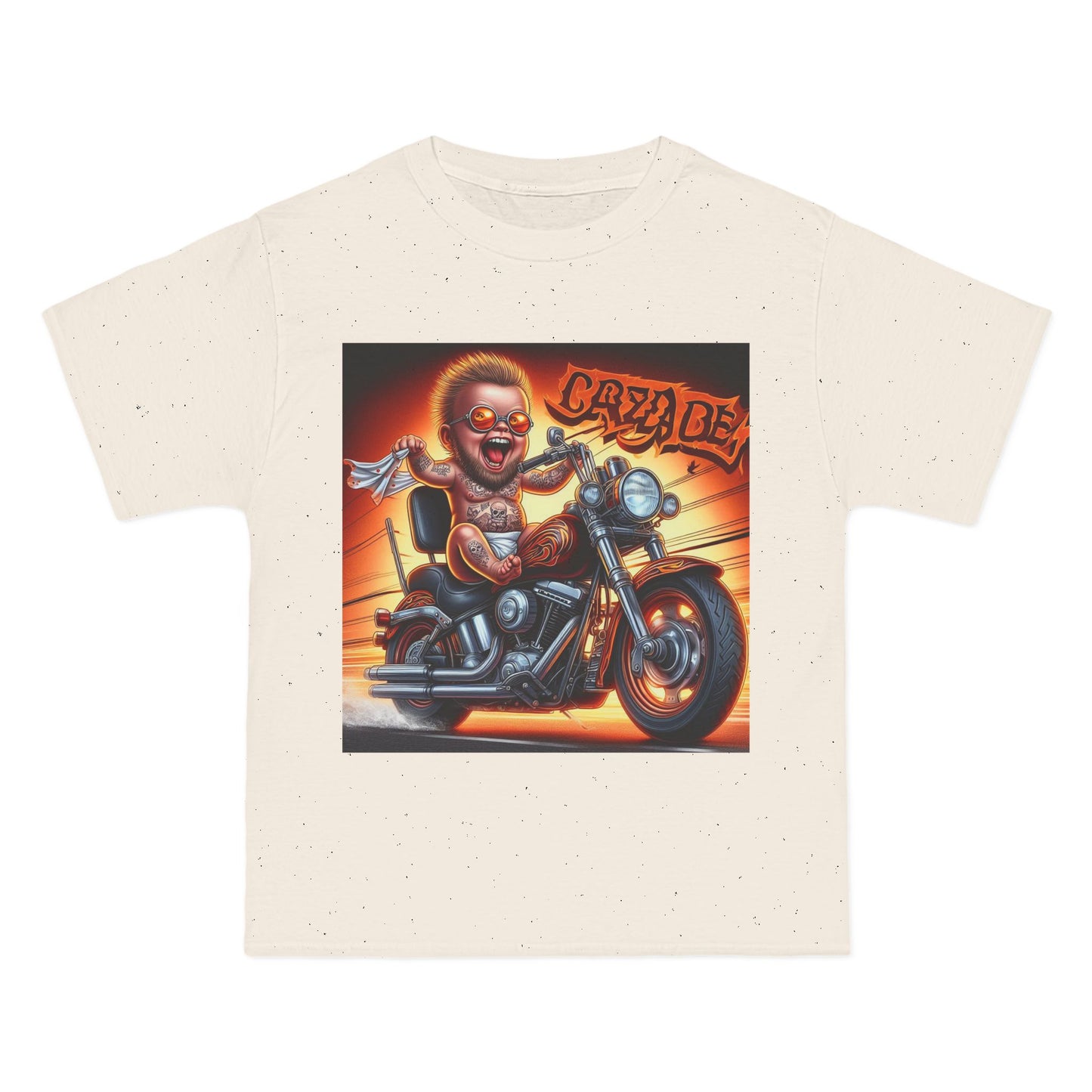 Crazy Baby Motorcycle T-Shirt — Retro Baby on Bike Tee