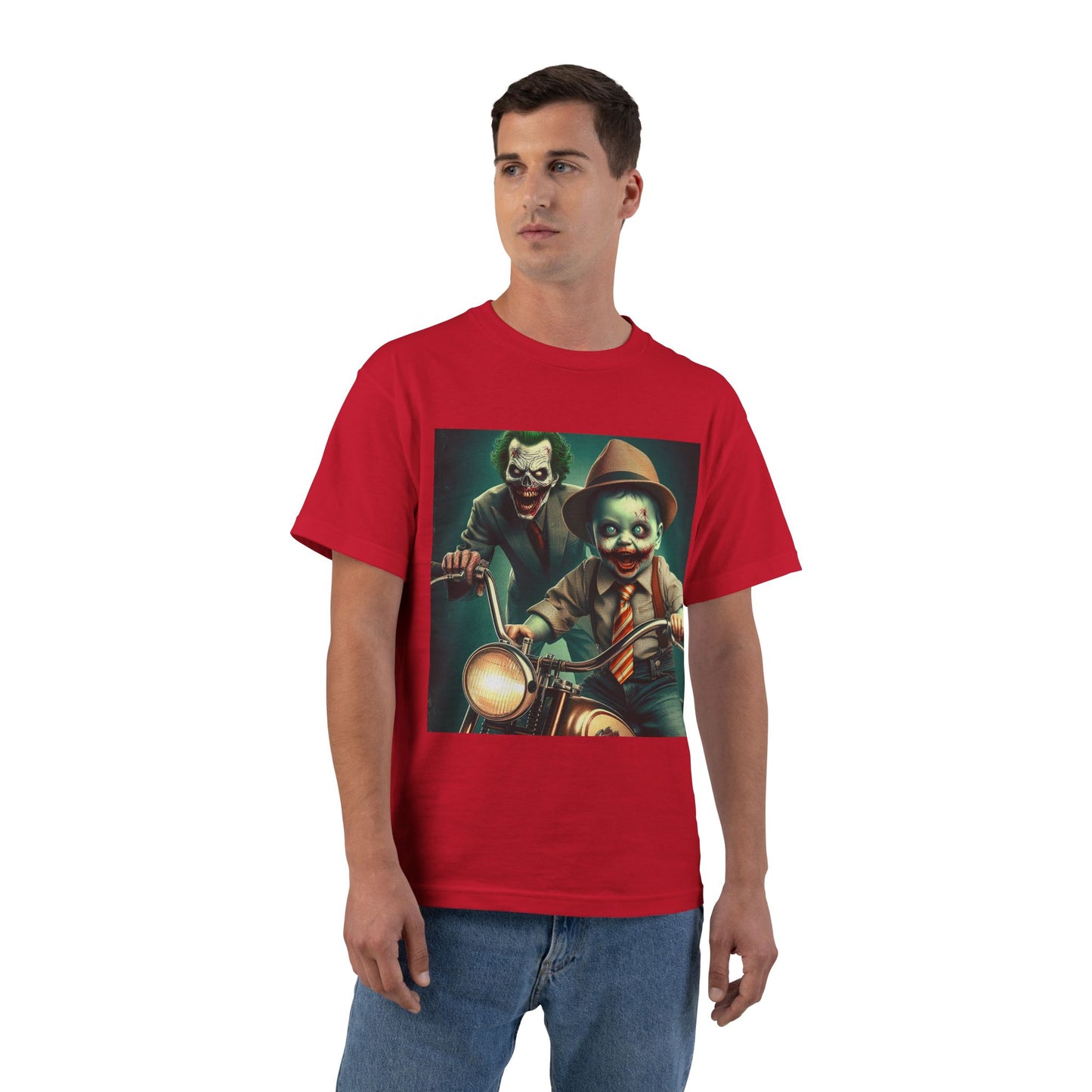 Zombie Joker Motorcycle T-Shirt — Biker Horror Graphic Tee