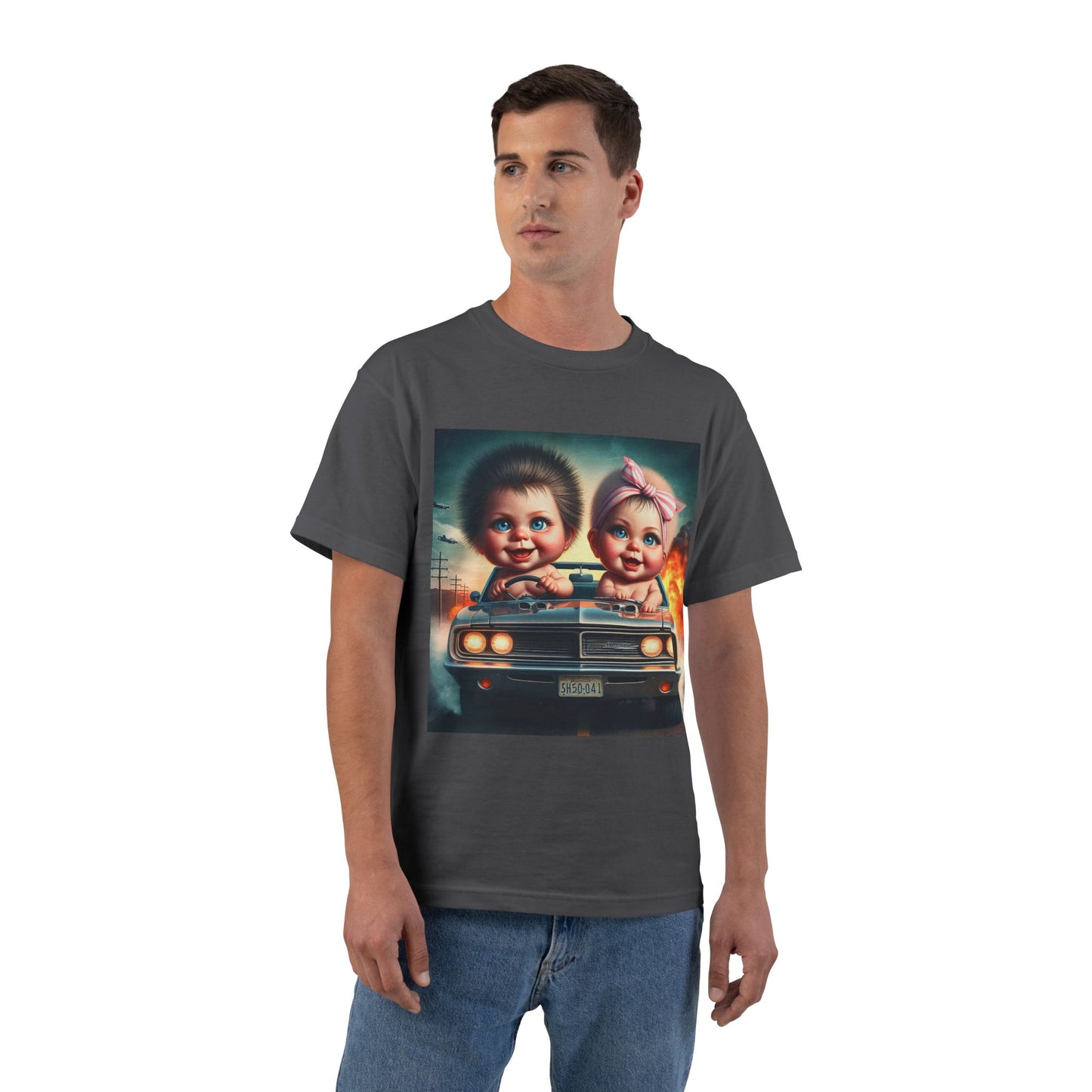 Funny Babies Driving Car T-Shirt — Cute Infant Road Trip Graphic Tee